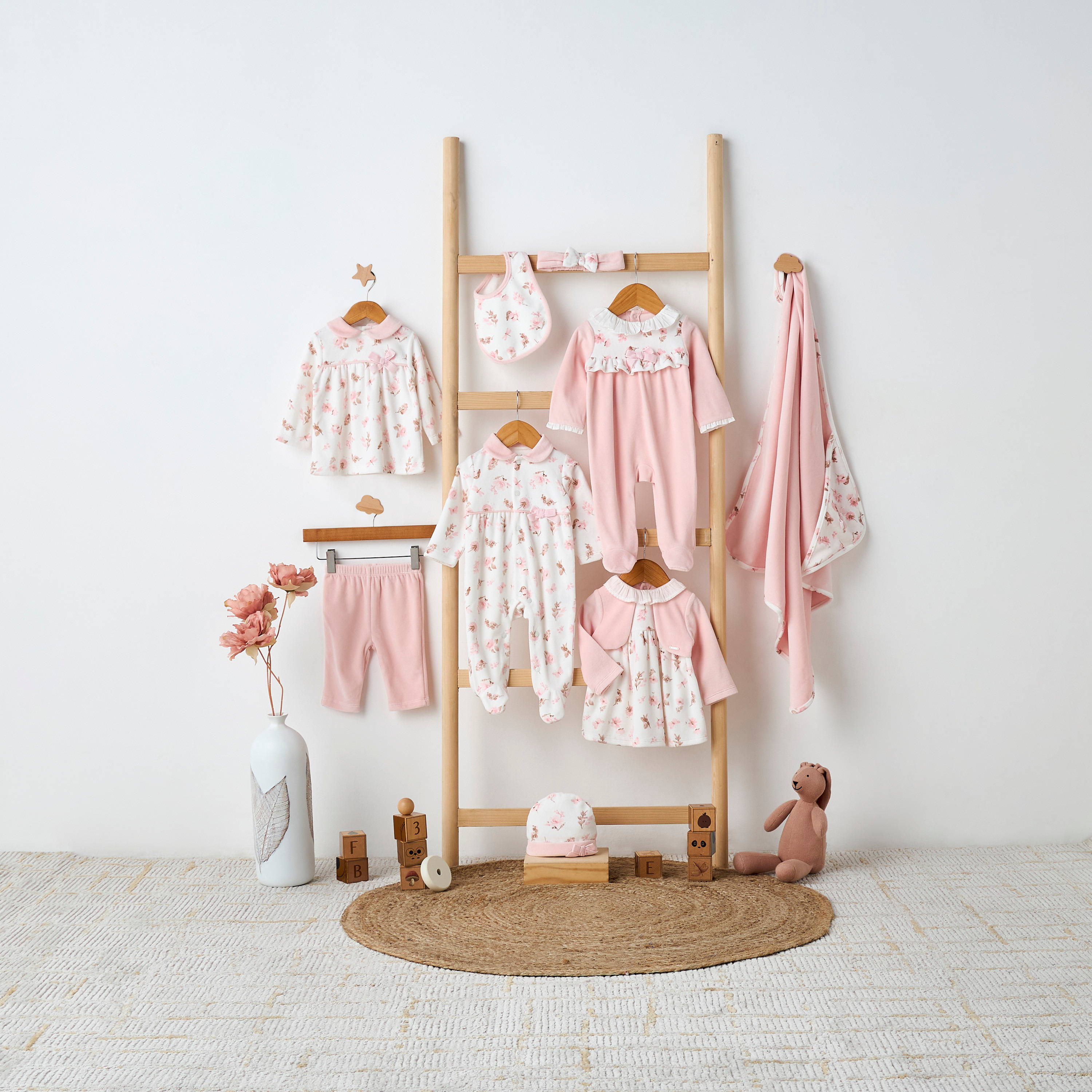 Giggles Pyjama Set with Floral Print - Long Sleeves - Peter Pan Collar-baby-girls-clothing-nightwear-pyjamasets-image-8