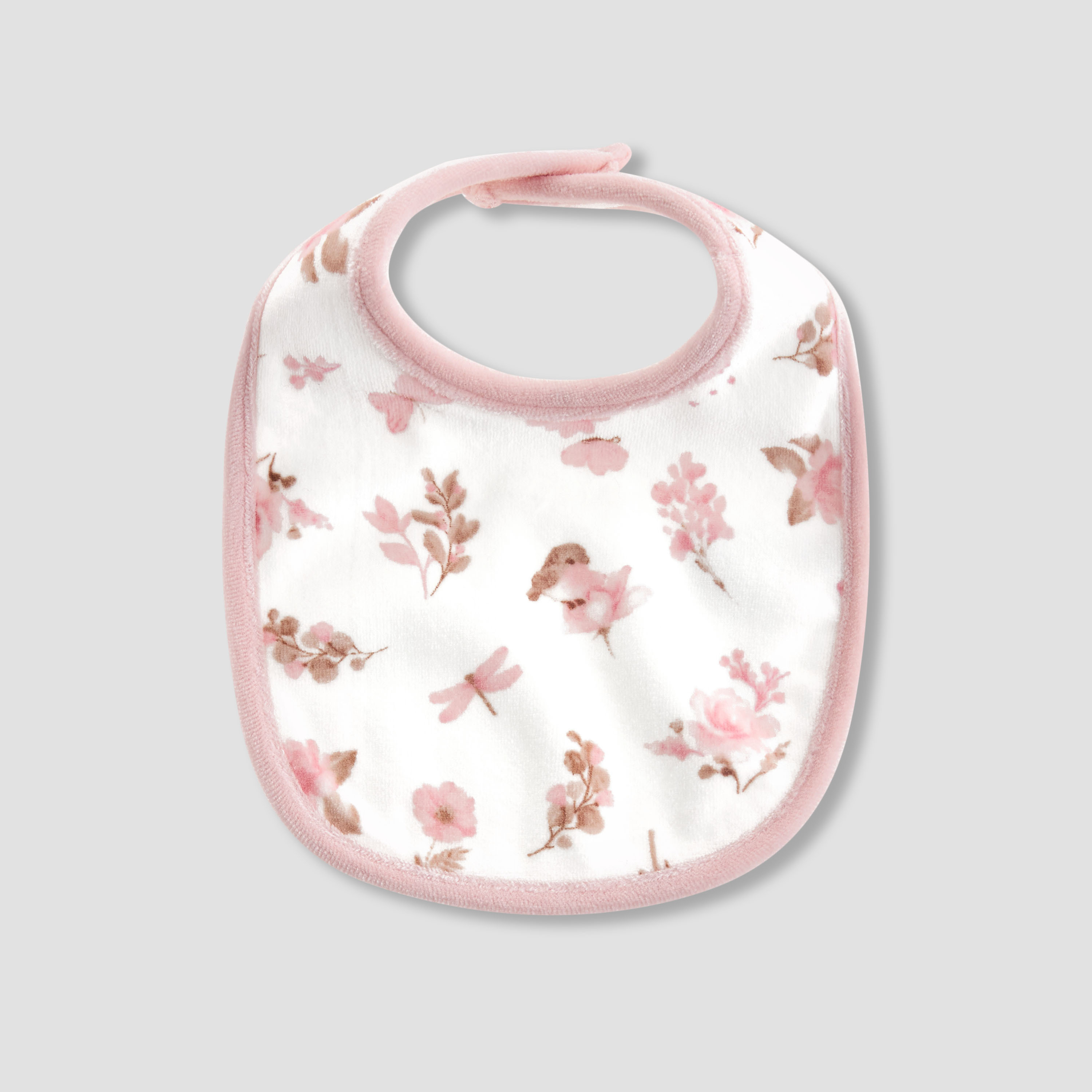 مريلة أطفال بطبعات زهرية من جيجلز-baby-feeding-bibs-image-1