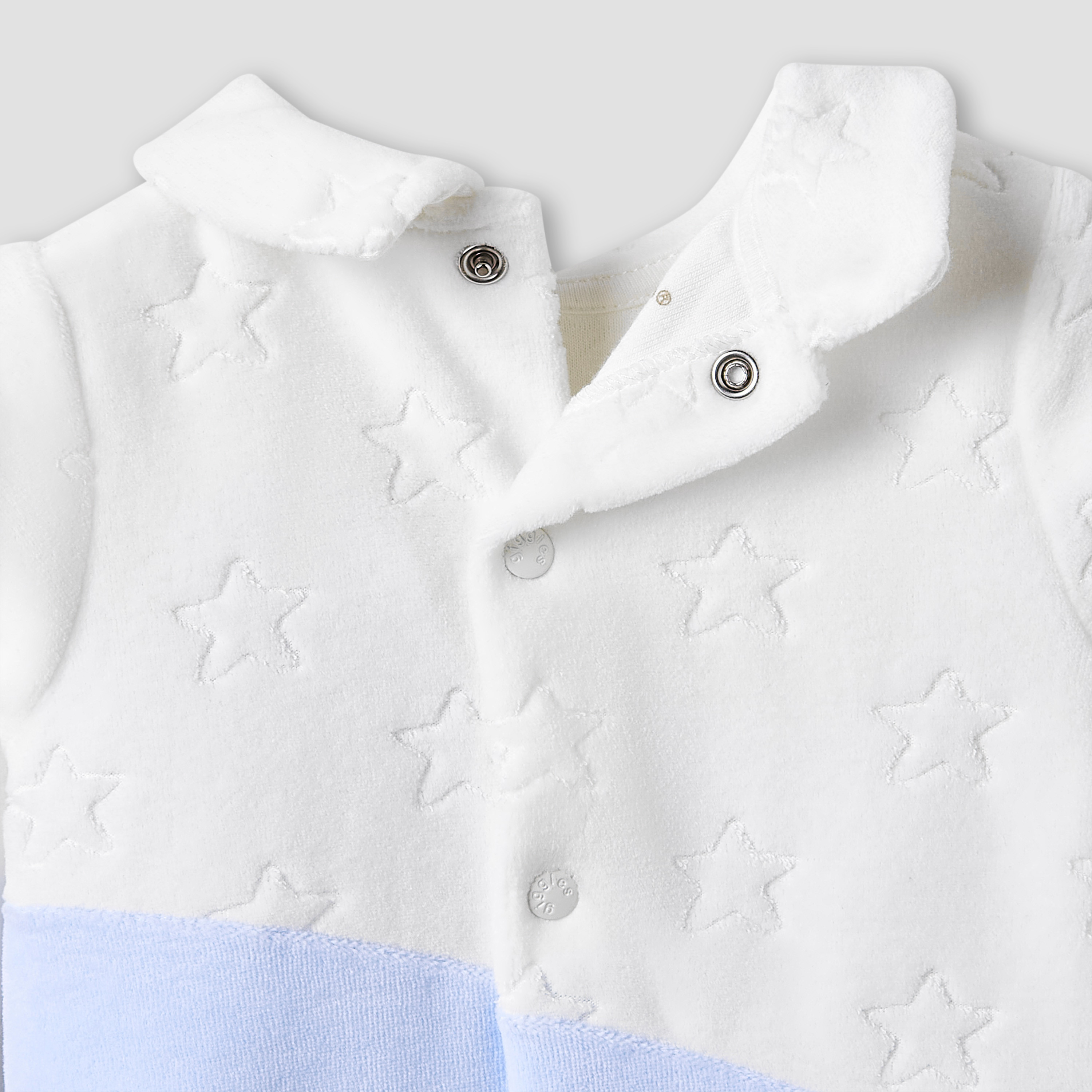 Giggles Collared Sleepsuit with Star Texture - Long Sleeves-baby-boys-clothing-winterwear-sleepsuits-image-5