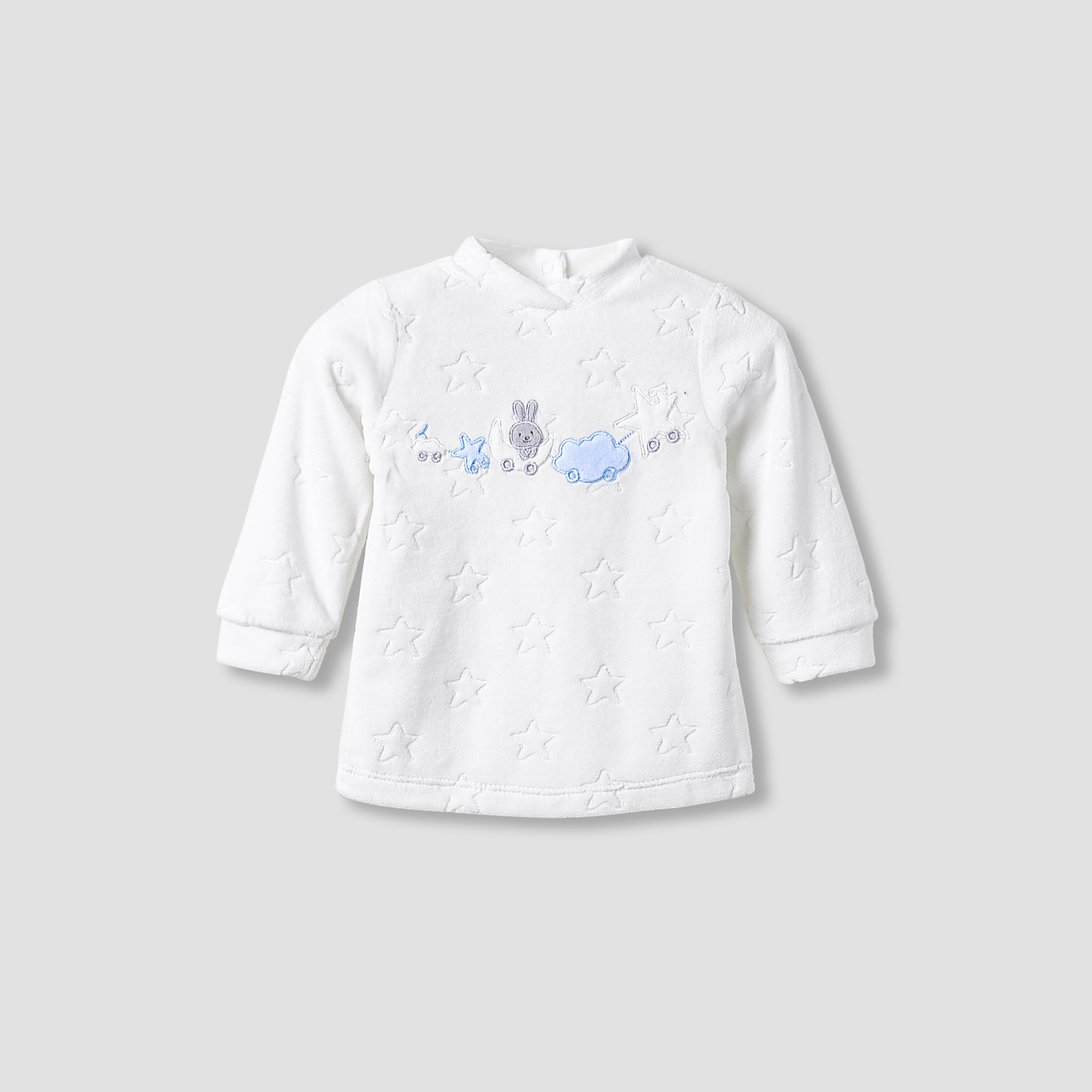 Giggles Pyjama Set with Embossed Star - Long Sleeves - Crew Neck-baby-boys-clothing-nightwear-pyjamasets-image-2