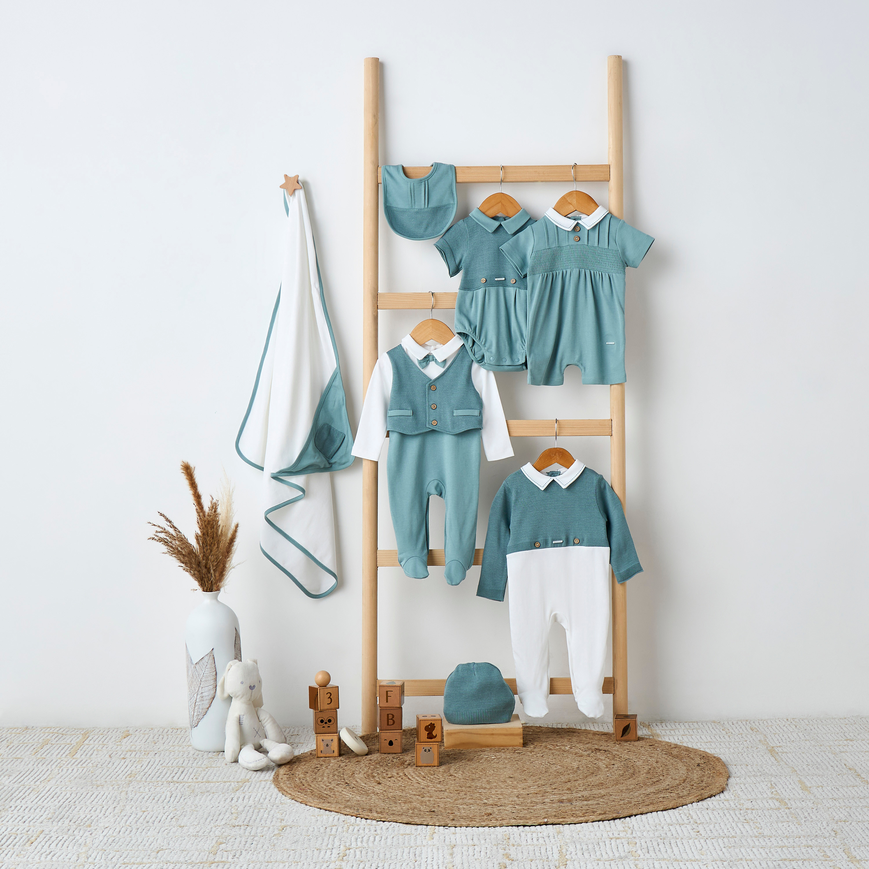 Giggles Peter Pan Collar Sleepsuit with Mock Vest - Long Sleeves-baby-boys-clothing-nightwear-sleepsuits-image-6