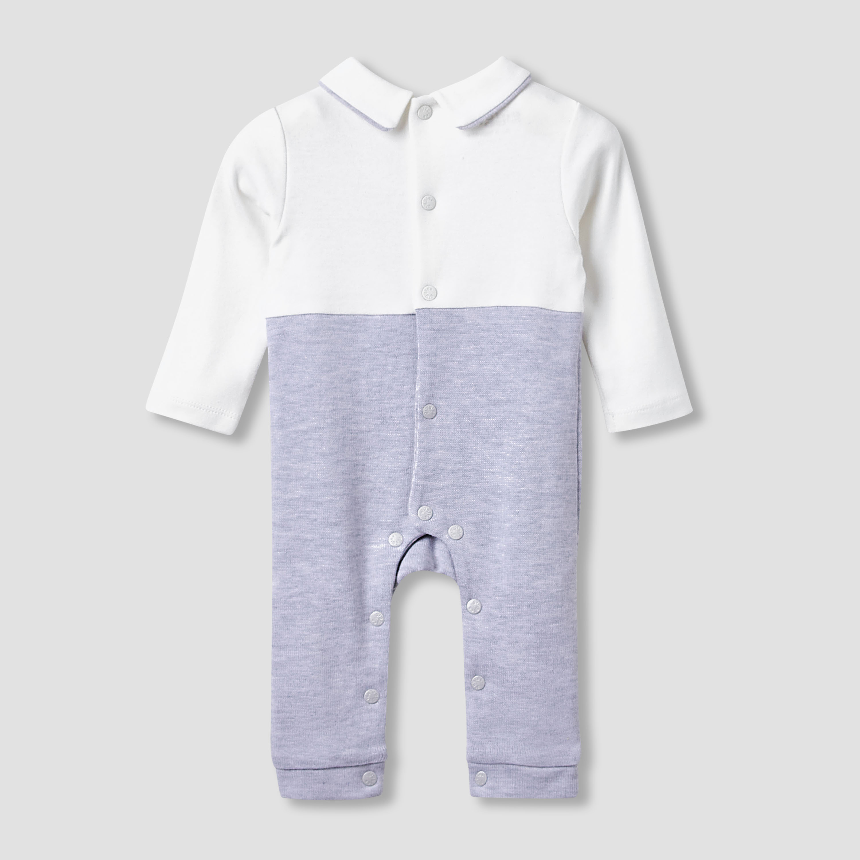 بدلة نوم قطن بياقة وأكمام طويلة وتزيينات دب من جيجلز-baby-boys-clothing-nightwear-sleepsuits-image-2