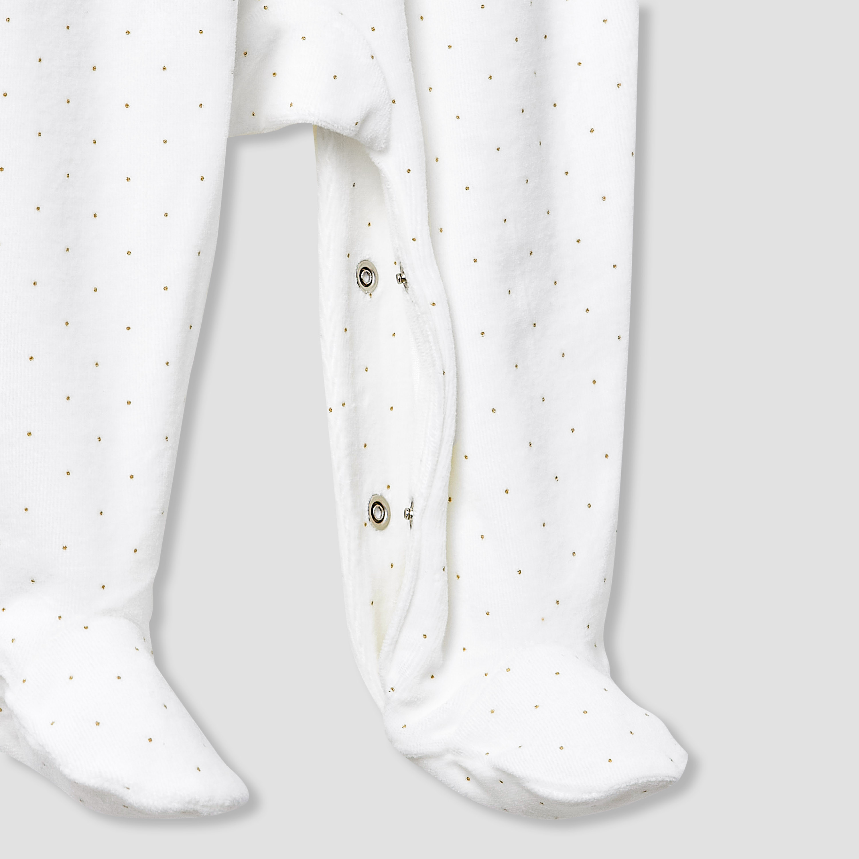 بدلة نوم مغلقة القدمين بياقة وأكمام طويلة وتطريز زهري من جيجلز-baby-girls-clothing-nightwear-sleepsuits-image-4