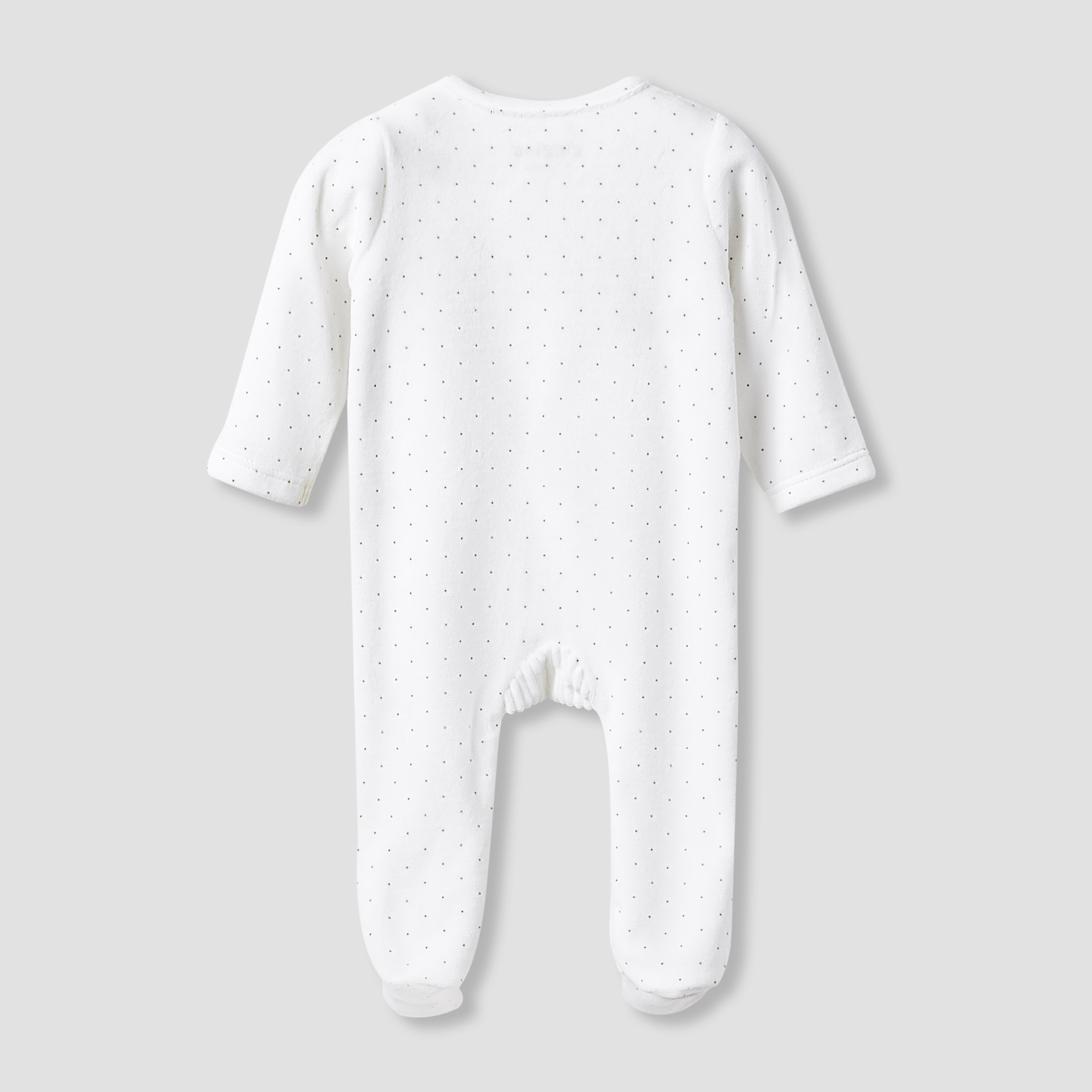 Giggles Round Neck Closed Foot Sleepsuit with Bird Applique - Long Sleeves-baby-girls-clothing-nightwear-sleepsuits-image-4
