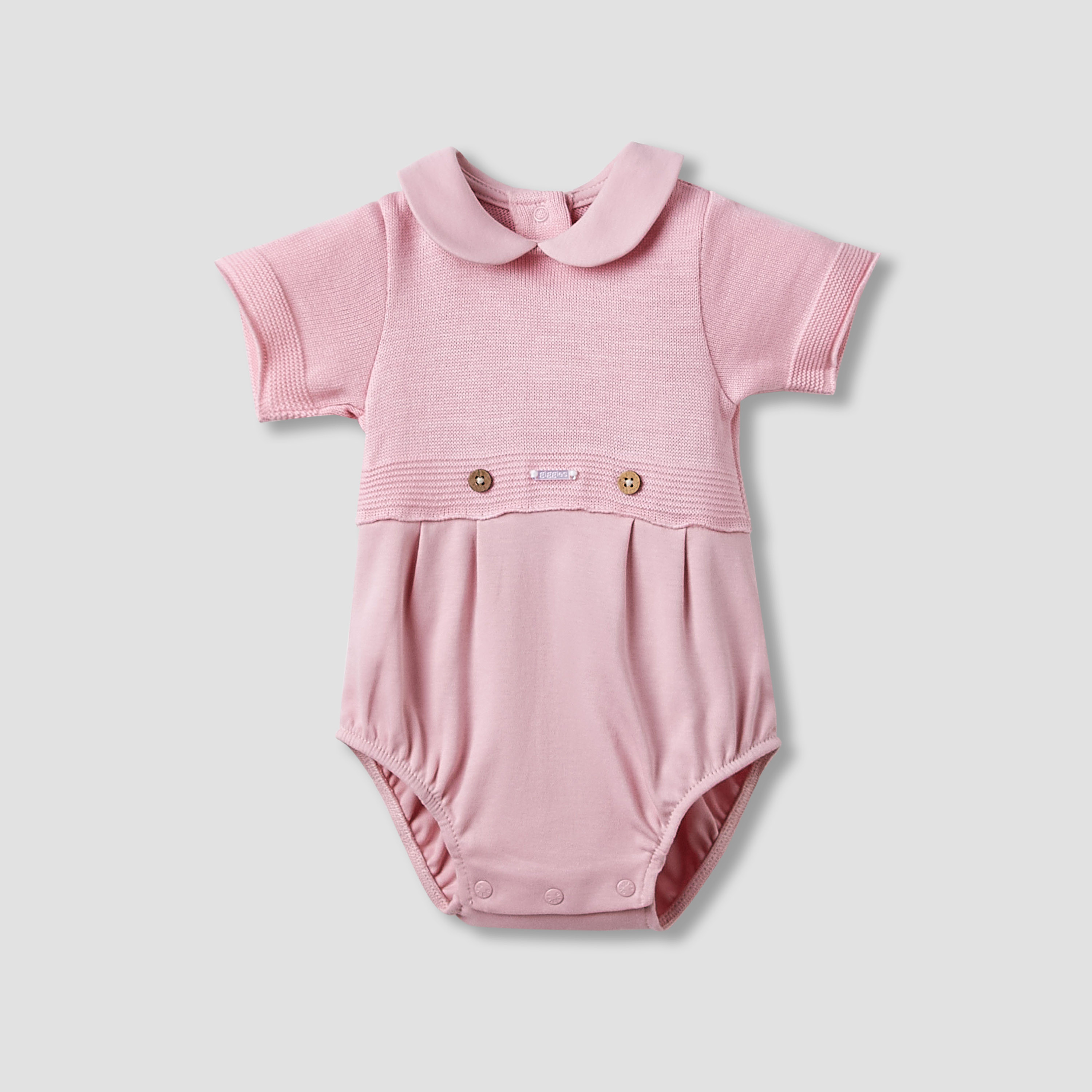 Giggles Collared Bodysuit with Snap Button Closure - Short Sleeves-baby-girls-clothing-bodysuits-image-1