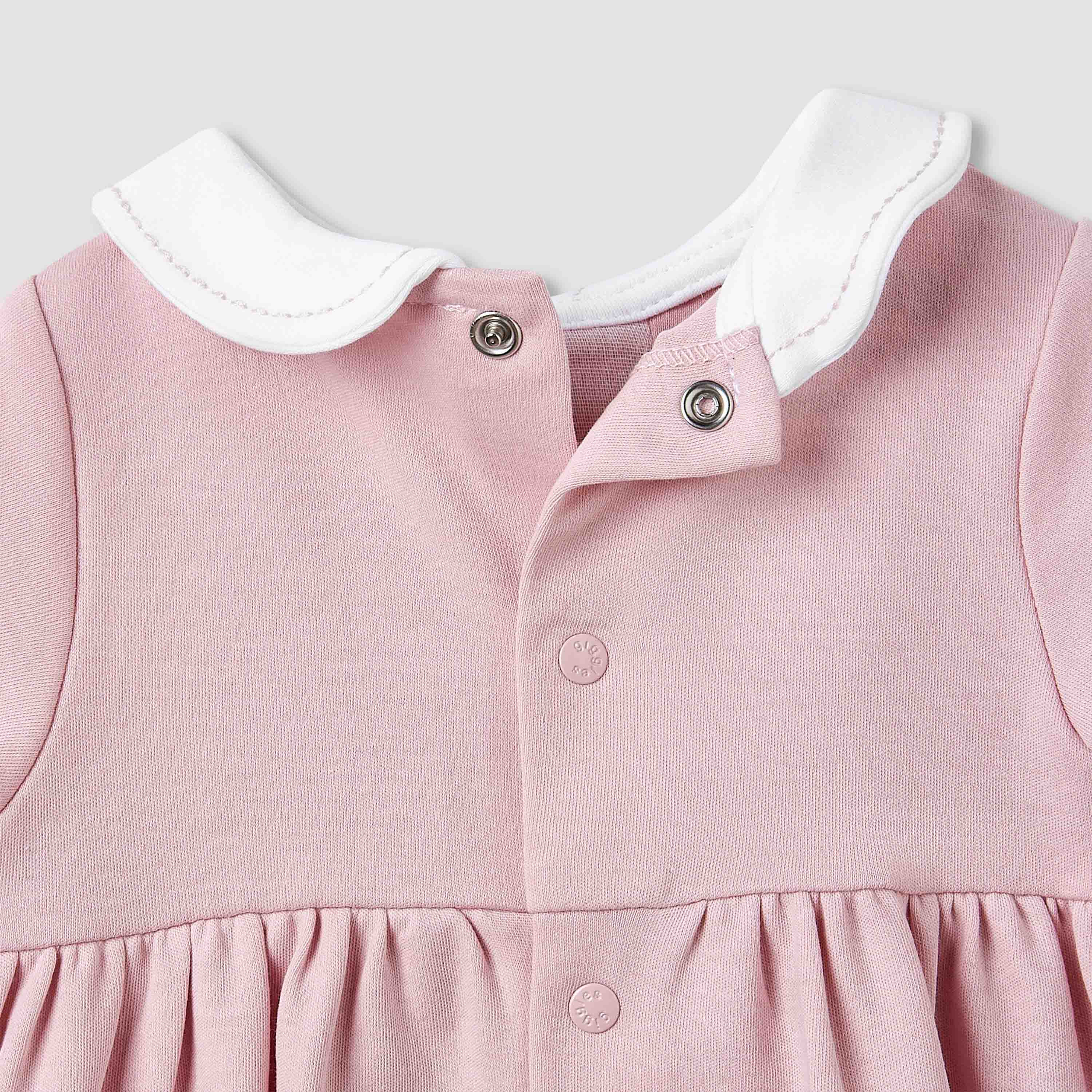 Giggles Girls A-line Dress with Smock Detail - Cotton - Short Sleeves - Peter Pan Collar-baby-girls-clothing-dressesandjumpsuits-image-5