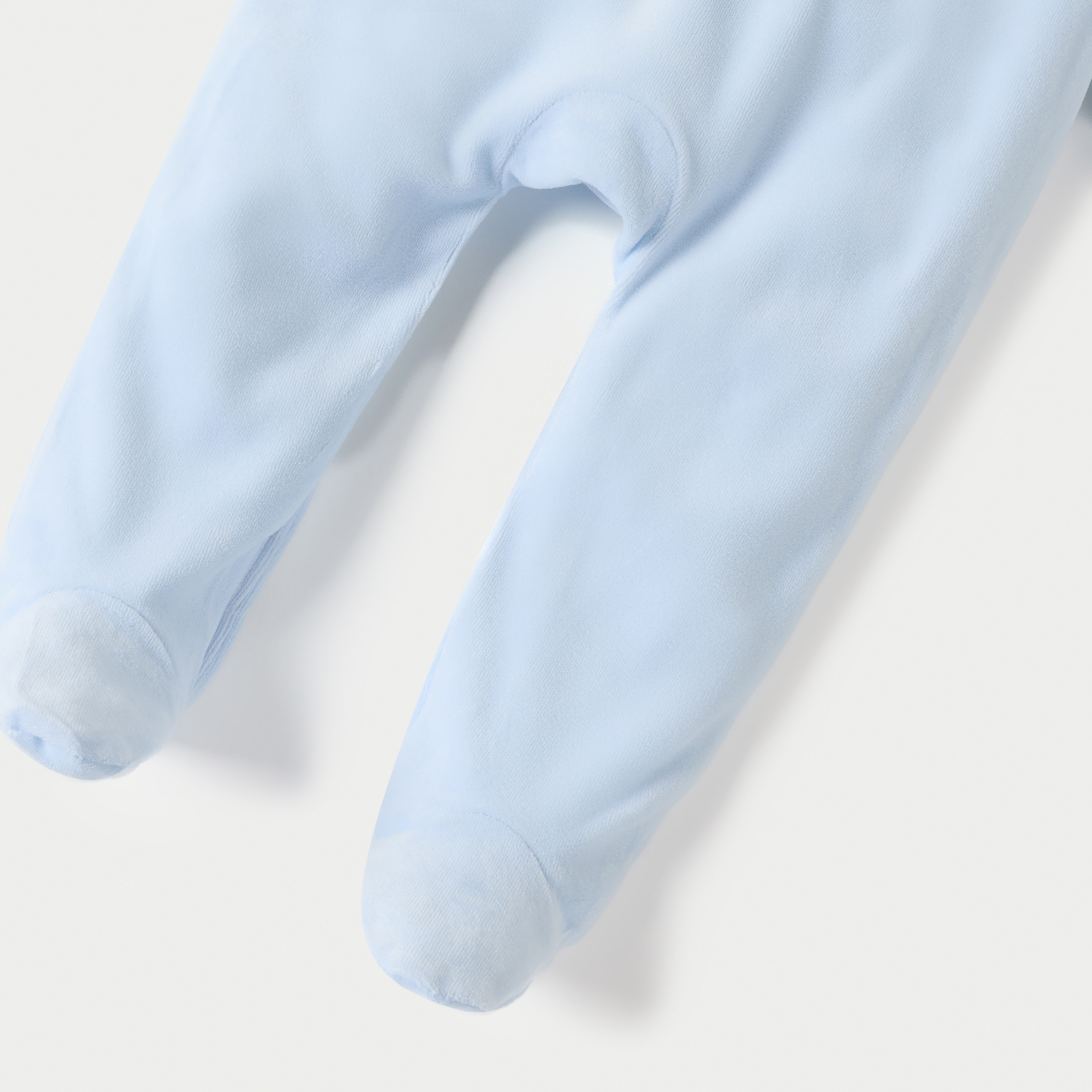 Giggles Panelled Velour Closed Feet Sleepsuit with Long Sleeves and Button Closure-baby-boys-clothing-winterwear-sleepsuits-image-4