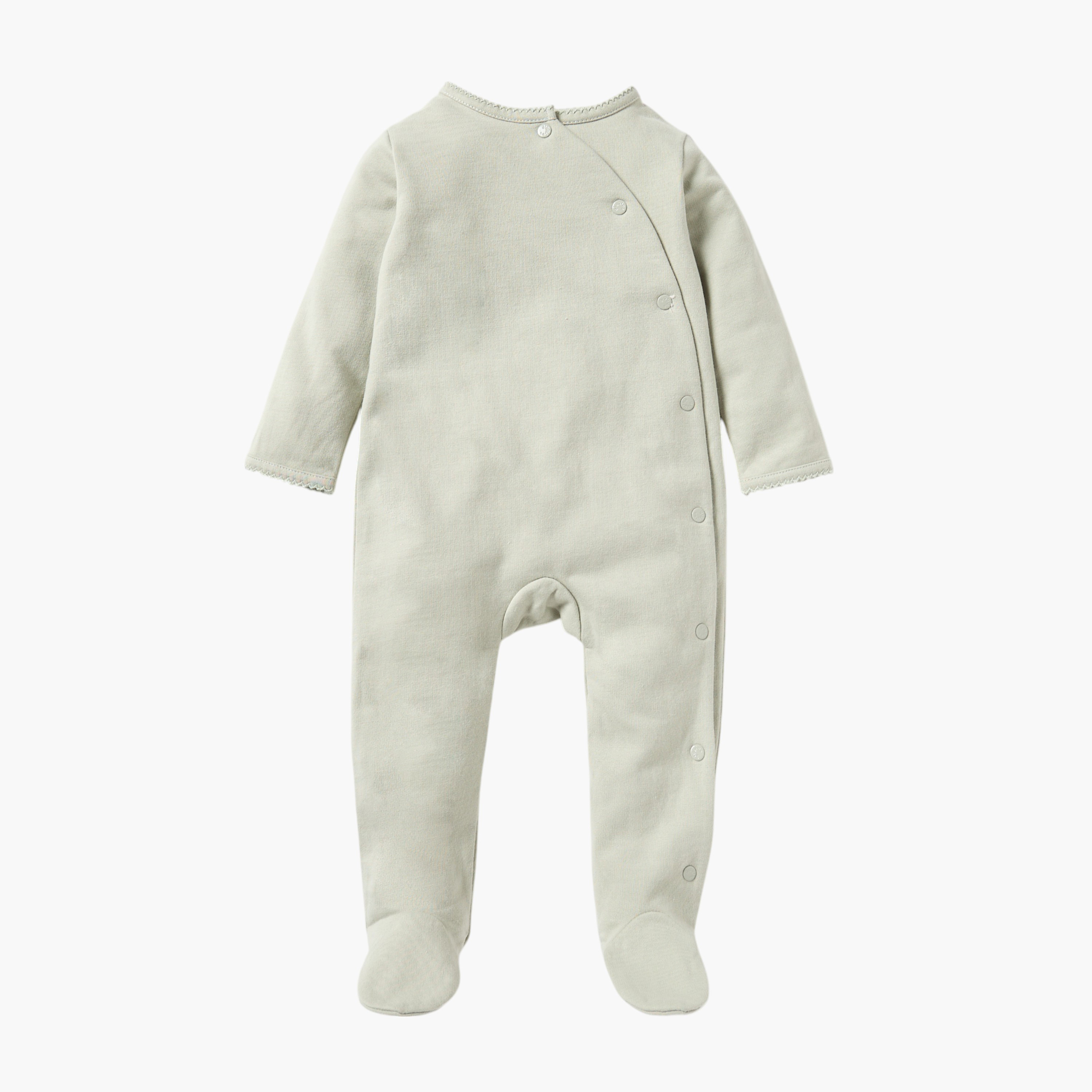 Giggles Solid Closed Foot Sleepsuit with Long Sleeves and Detachable Bib-baby-girls-clothing-nightwear-sleepsuits-image-2