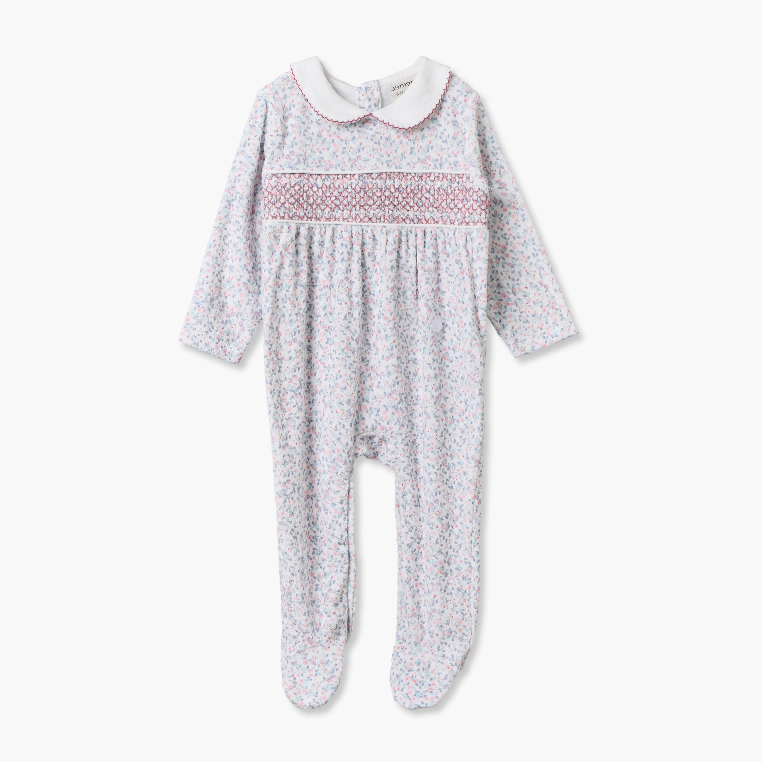 طقم بدلة نوم قطن بأكمام طويلة وياقة بيتر بان من جونيورز - عبوة من قطعتين-baby-girls-clothing-nightwear-sleepsuits-image-8