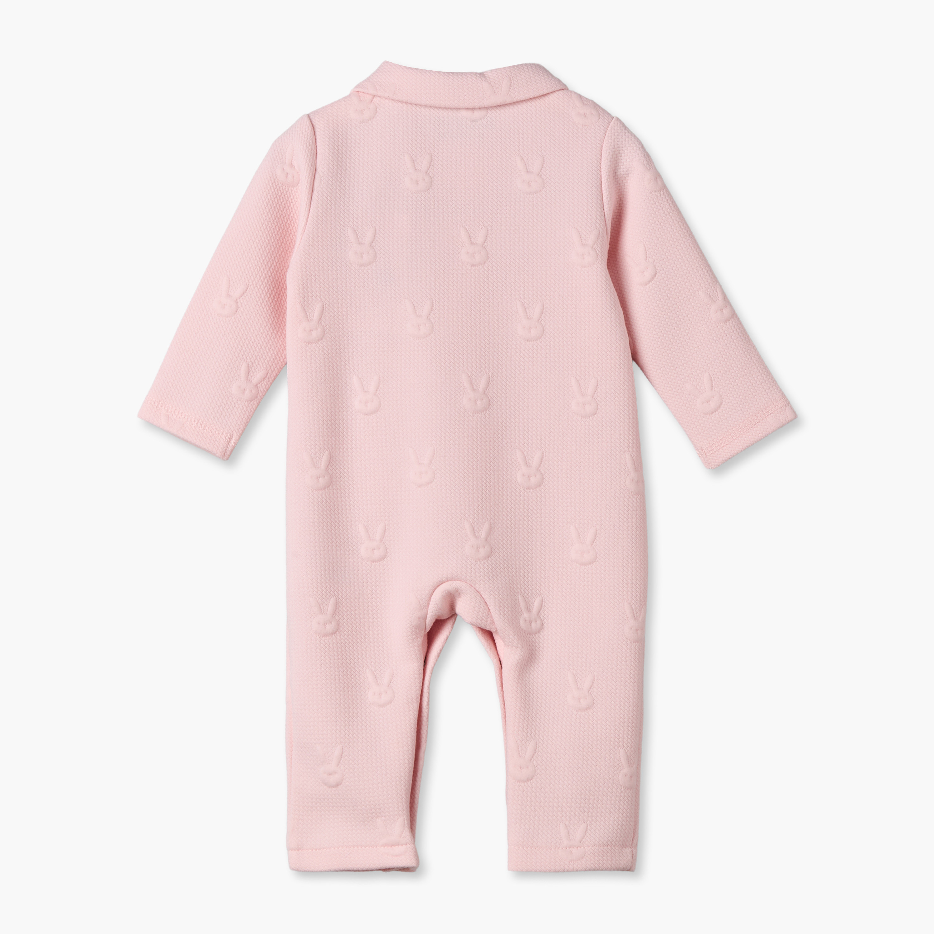 Giggles Collared Long Sleeves Sleepsuit with Snap Button Closure-baby-girls-clothing-nightwear-sleepsuits-image-3