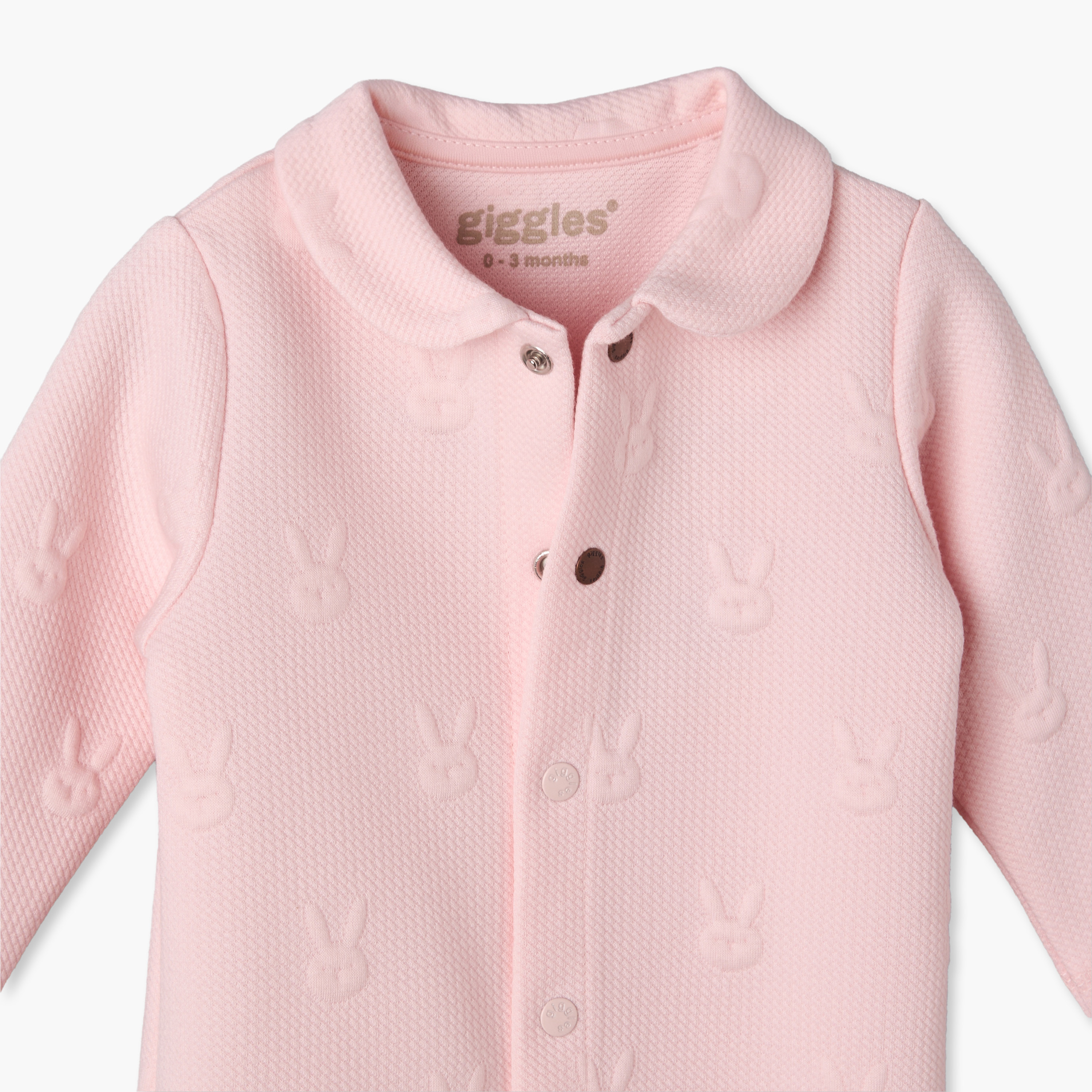 Giggles Collared Long Sleeves Sleepsuit with Snap Button Closure-baby-girls-clothing-nightwear-sleepsuits-image-4