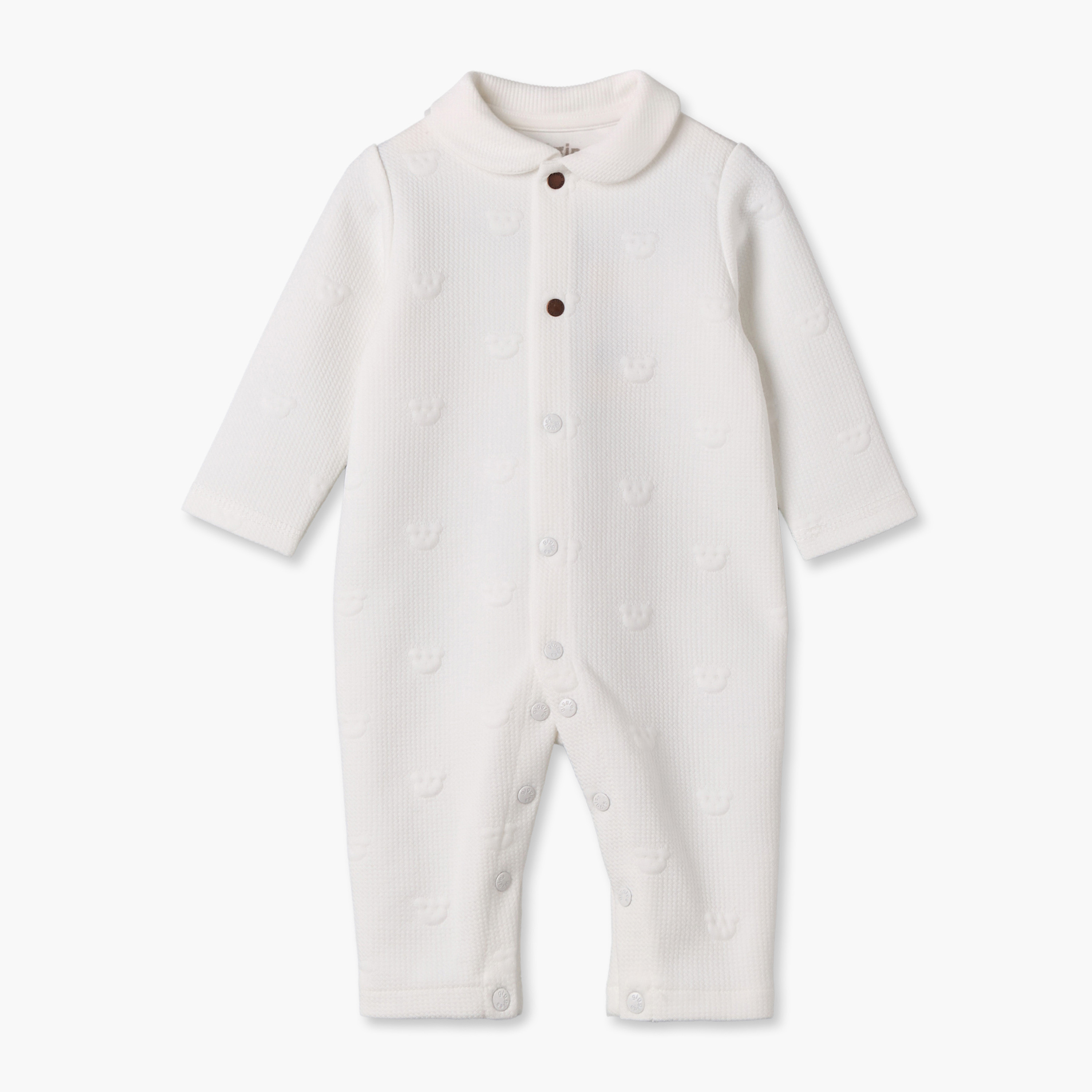 بدلة نوم بياقة عادية وأكمام طويلة وأزرار إغلاق كبس من جيجلز-baby-boys-clothing-nightwear-sleepsuits-image-2