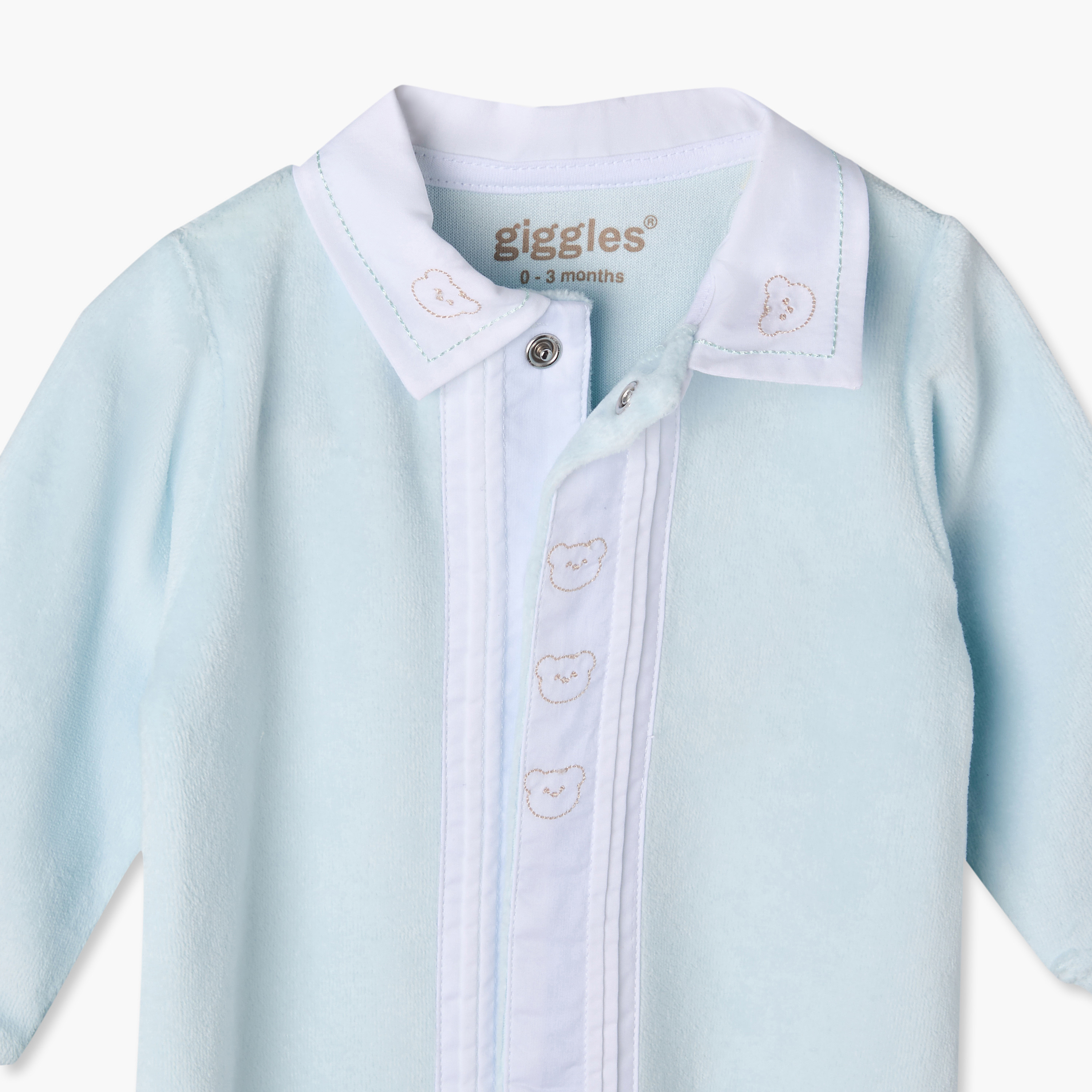 Giggles Collared Long Sleeves Sleepsuit with Snap Button Closure-baby-boys-clothing-nightwear-sleepsuits-image-3