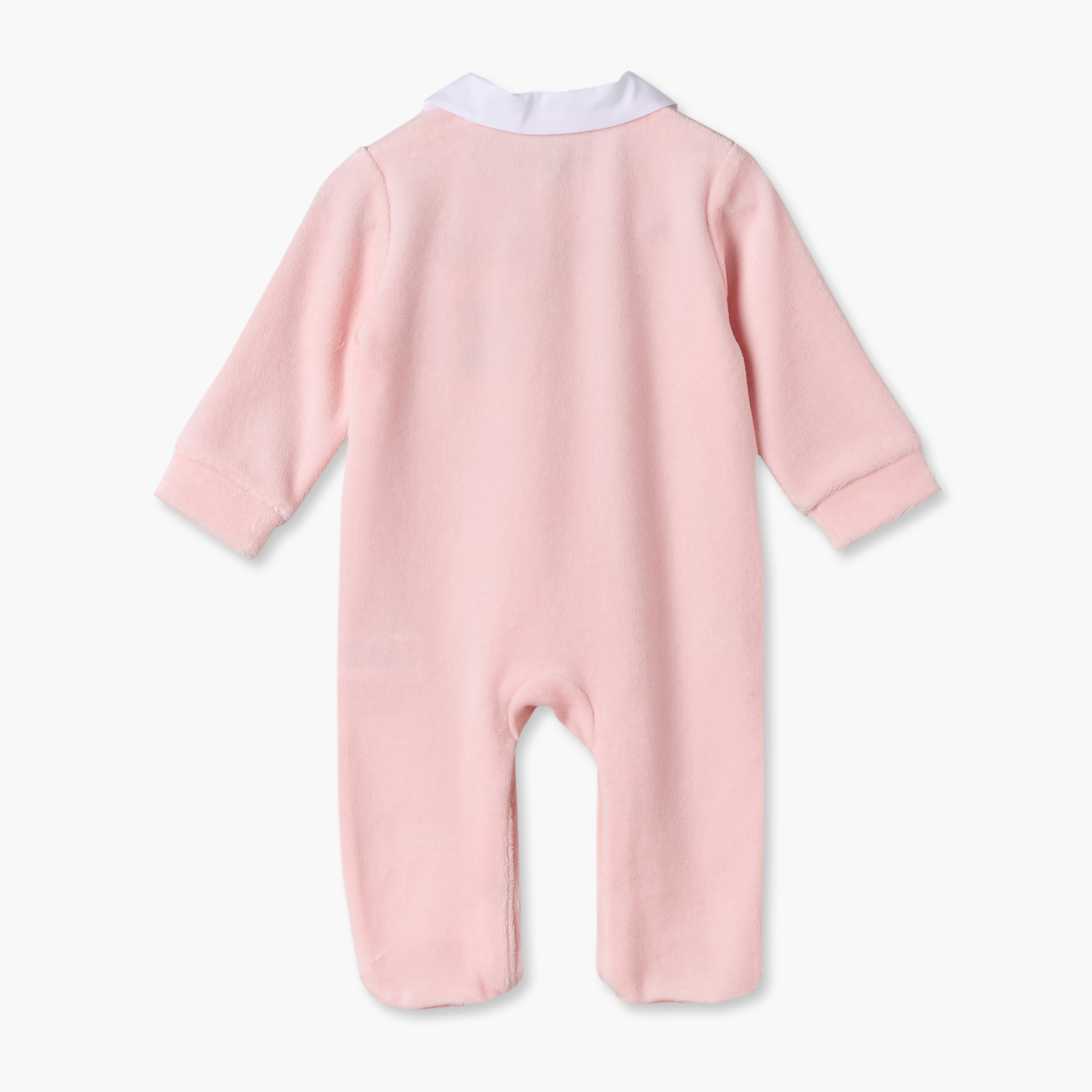 Giggles Collared Long Sleeves Sleepsuit with Snap Button Closure-baby-girls-clothing-nightwear-sleepsuits-image-3