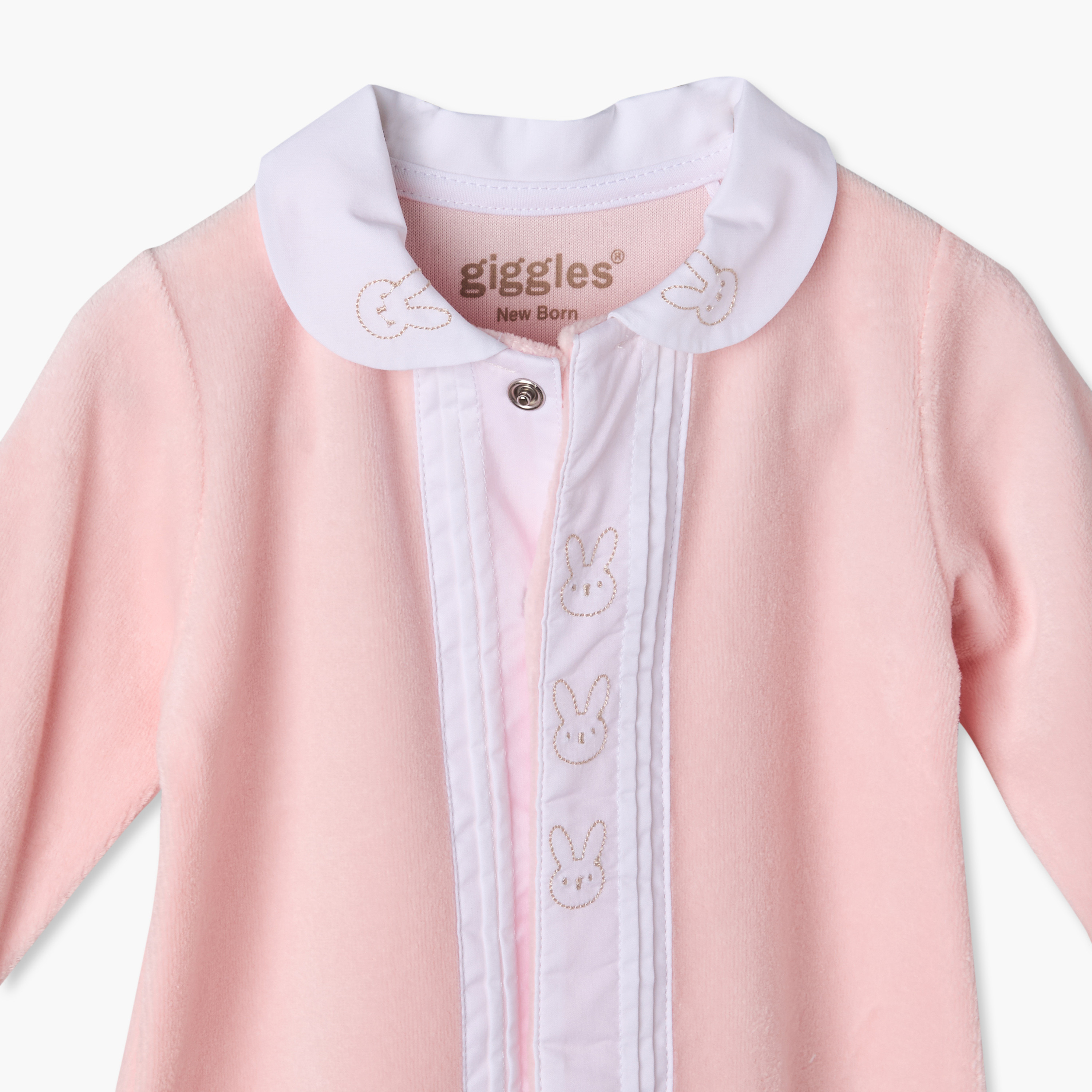 Giggles Collared Long Sleeves Sleepsuit with Snap Button Closure-baby-girls-clothing-nightwear-sleepsuits-image-4