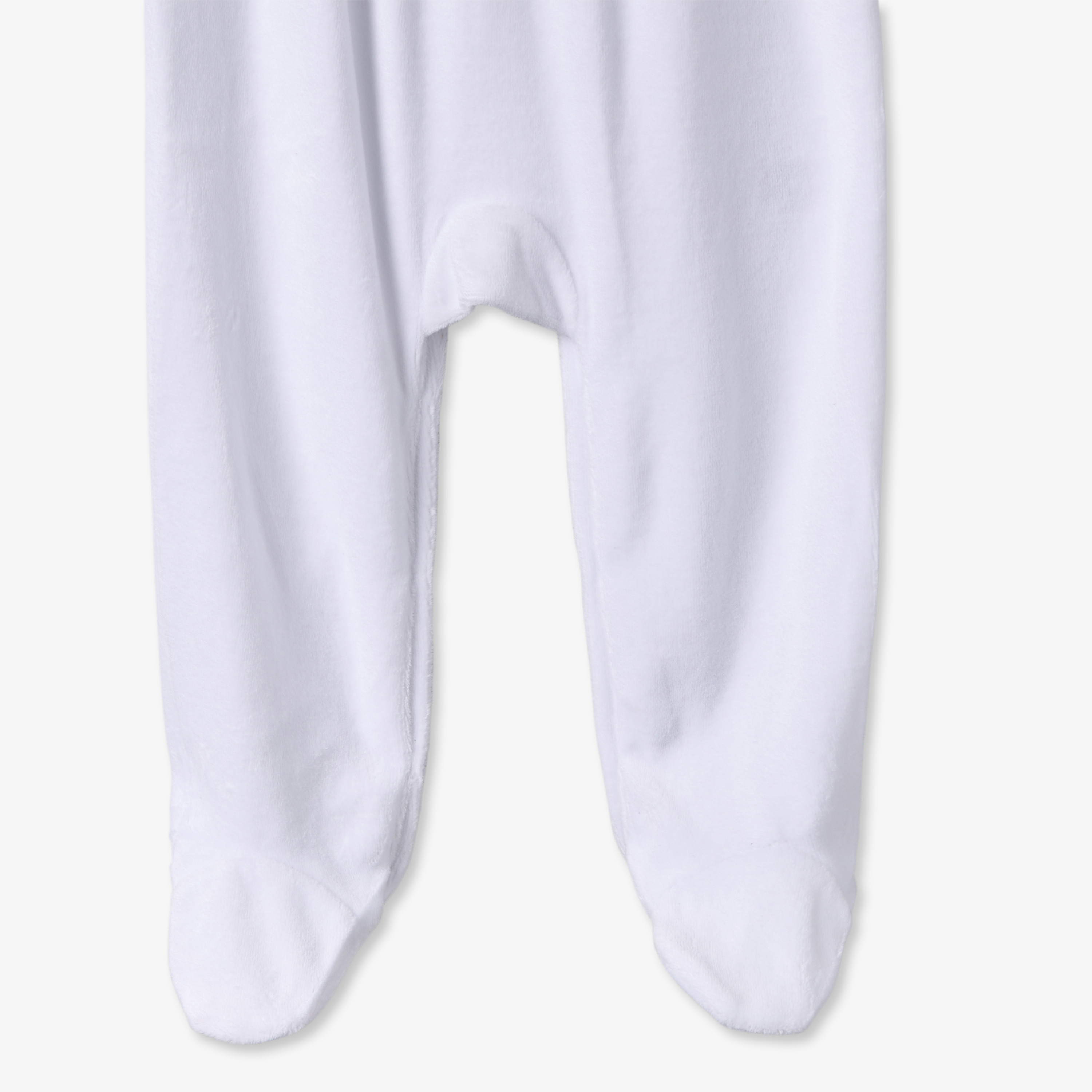 Juniors Velour Collared Long Sleeves Sleepsuit with Smocking-baby-girls-clothing-nightwear-sleepsuits-image-4