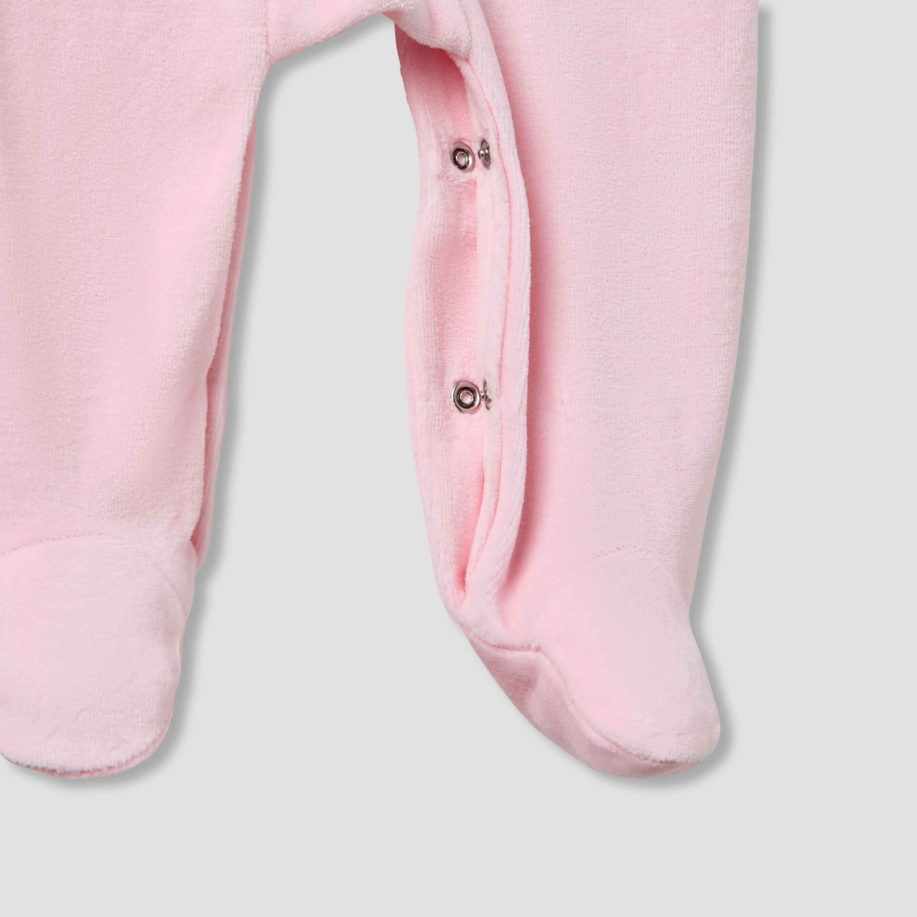 Juniors Round Neck Sleepsuit with Closed Feet - Velour - Long Sleeves-baby-girls-clothing-nightwear-sleepsuits-image-4