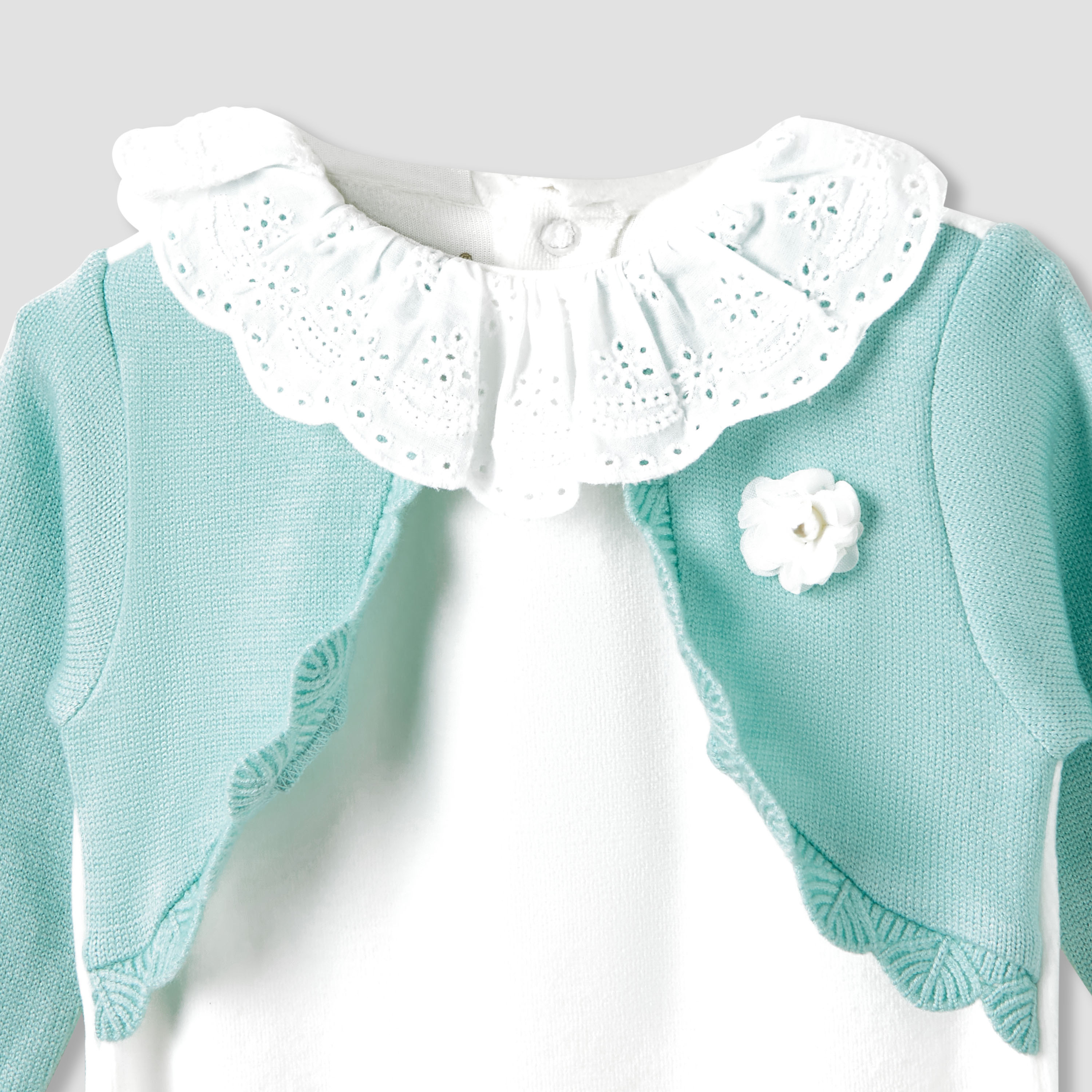 Giggles Round Neck Sleepsuit with Closed Feet - Velour - Long Sleeves-baby-girls-clothing-nightwear-sleepsuits-image-3
