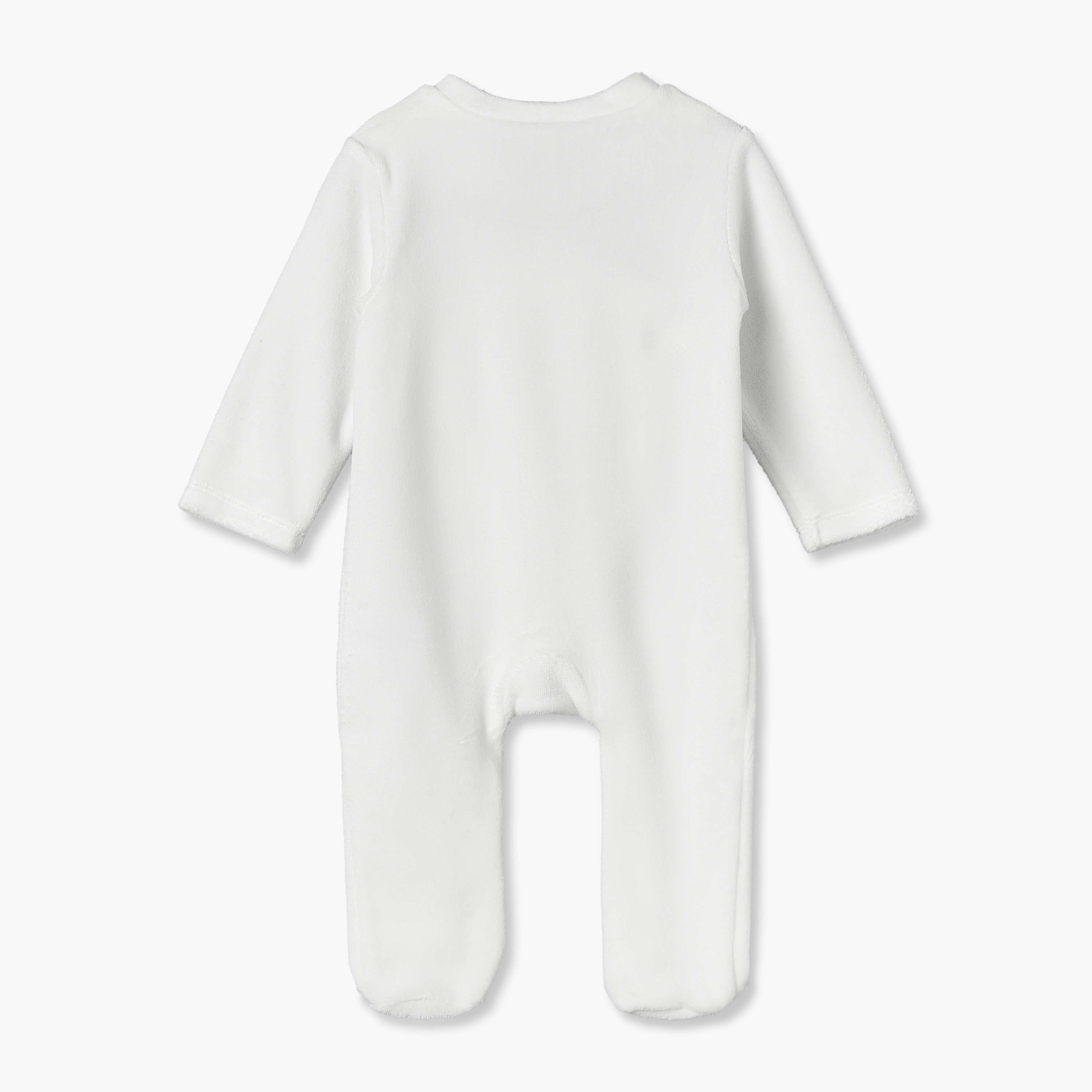 طقم بدلة نوم بقبعة قطيفة بياقة على شكل V وأكمام طويلة وتطريز من جونيورز-baby-boys-clothing-nightwear-sleepsuits-image-4