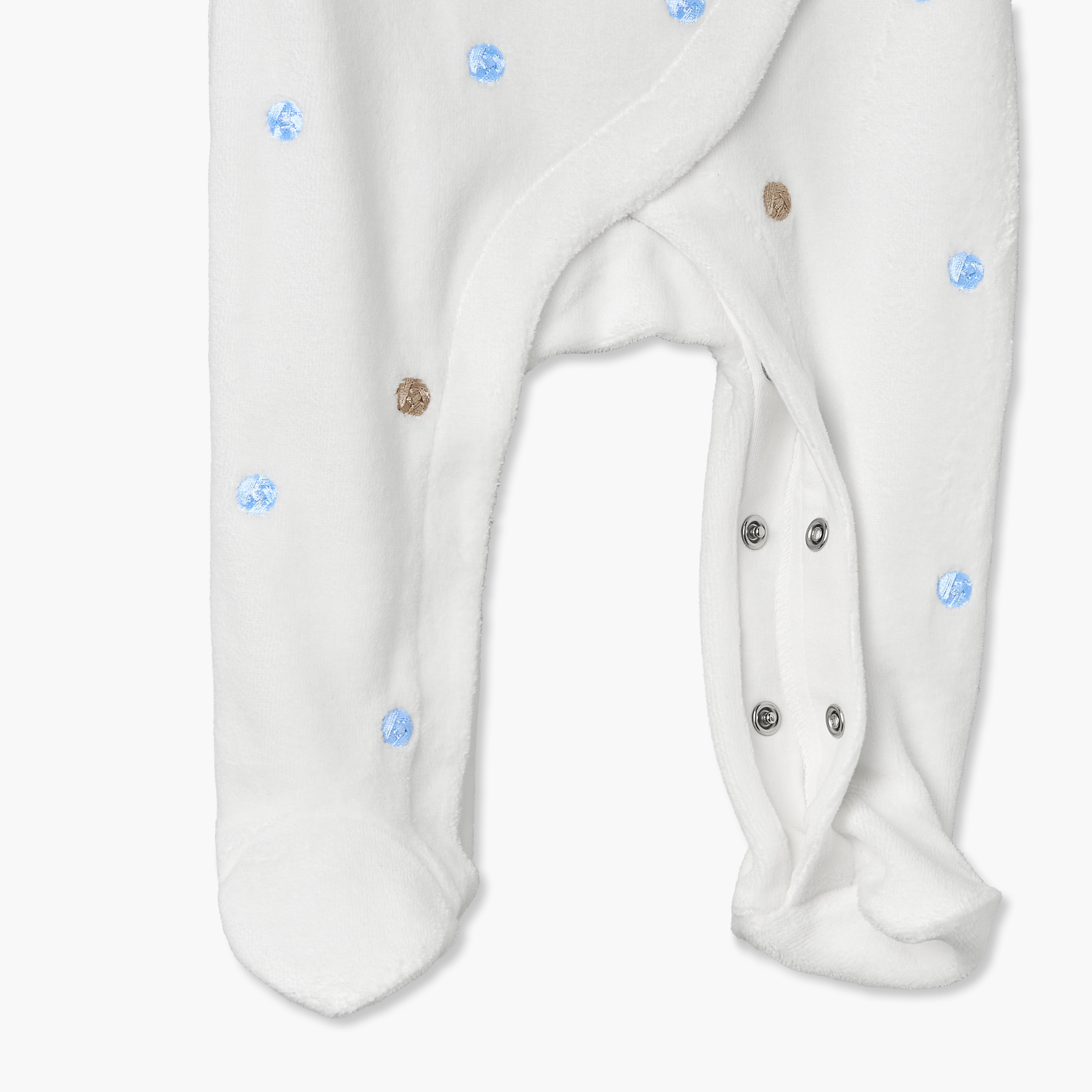 طقم بدلة نوم بقبعة قطيفة بياقة على شكل V وأكمام طويلة وتطريز من جونيورز-baby-boys-clothing-nightwear-sleepsuits-image-6