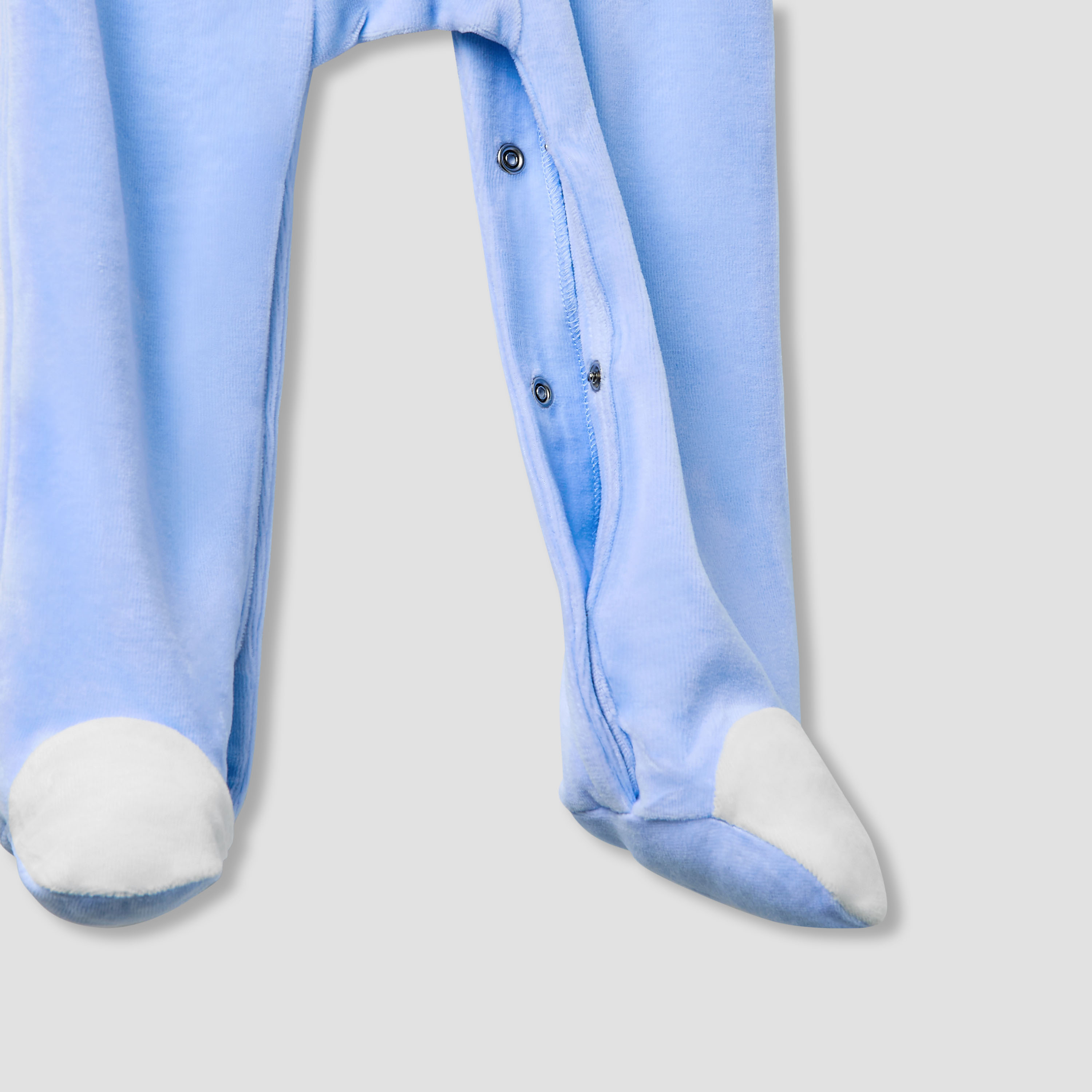 Giggles Collared Sleepsuit with Long Sleeves - Velour - Long Sleeves-baby-boys-clothing-winterwear-sleepsuits-image-4