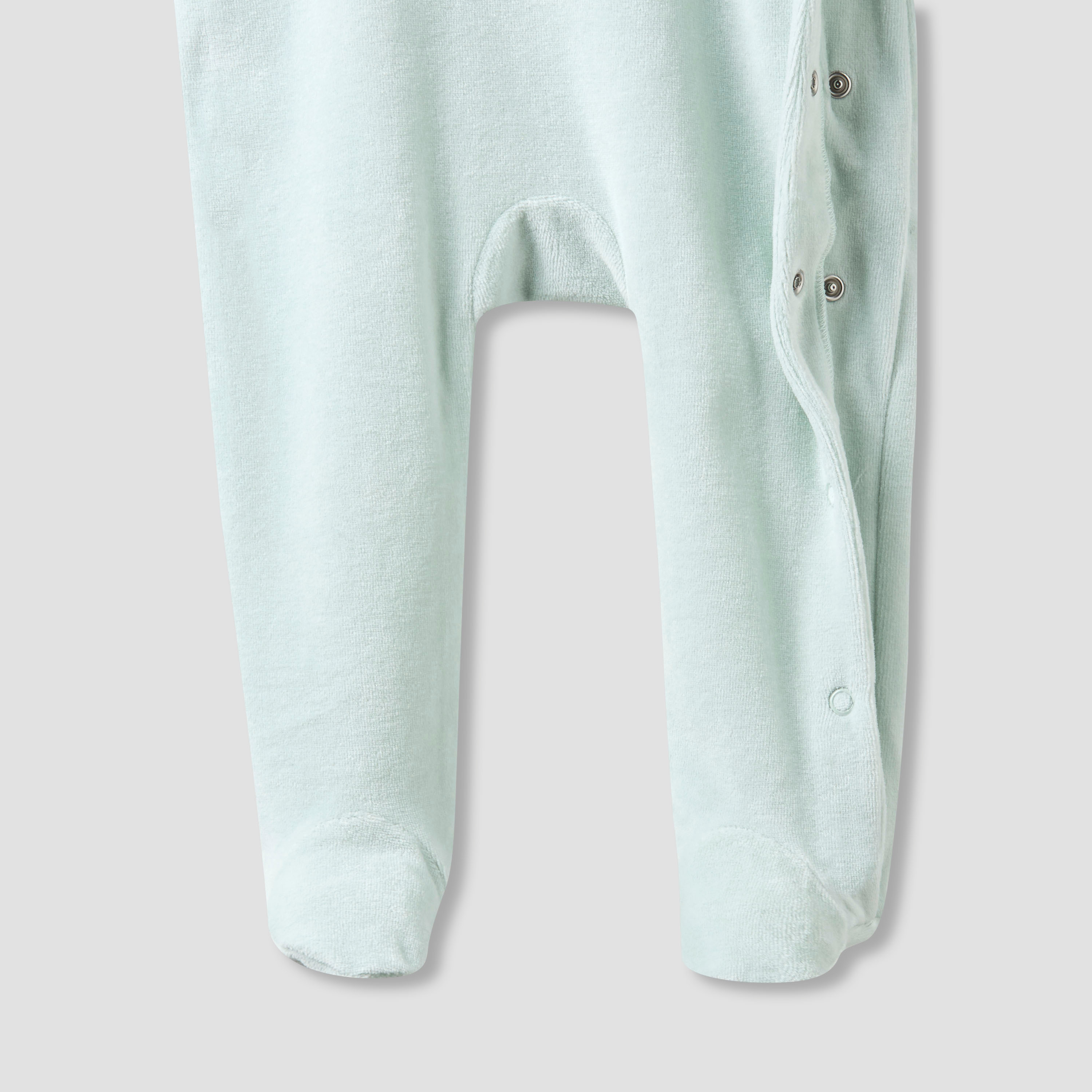 Juniors Hooded Closed Foot Sleepsuit with Sheep Applique - Velour - Long Sleeves-baby-girls-clothing-nightwear-sleepsuits-image-4