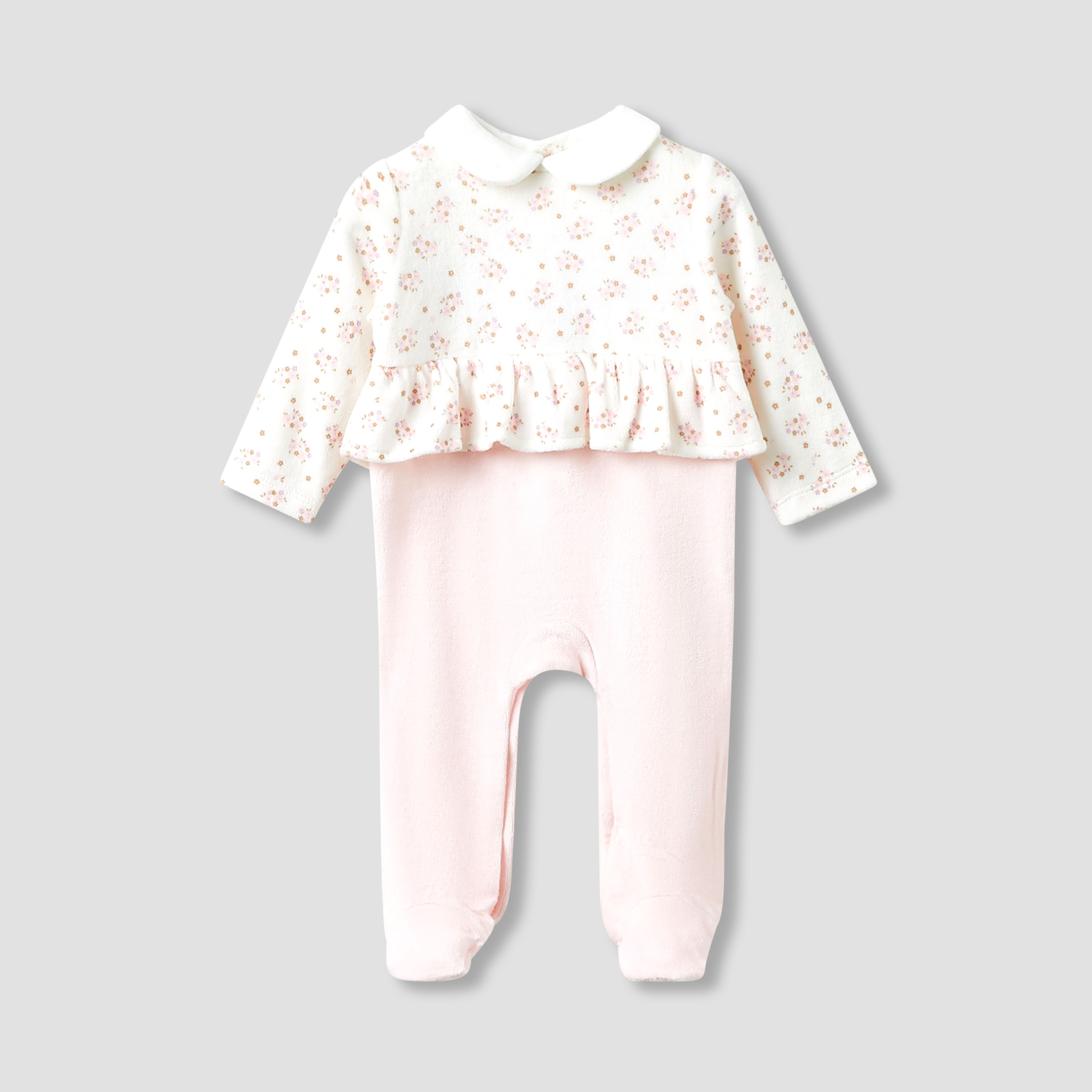 Juniors Collared Sleepsuit with Snap Button Closure - Long Sleeves - Set of 2-baby-girls-clothing-nightwear-sleepsuits-image-3