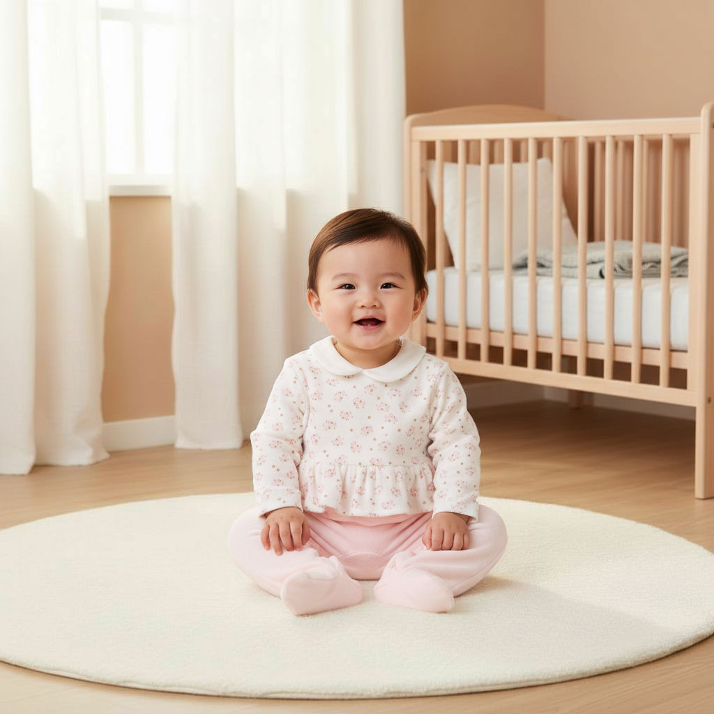 Juniors Collared Sleepsuit with Snap Button Closure - Long Sleeves - Set of 2-baby-girls-clothing-nightwear-sleepsuits-image-6