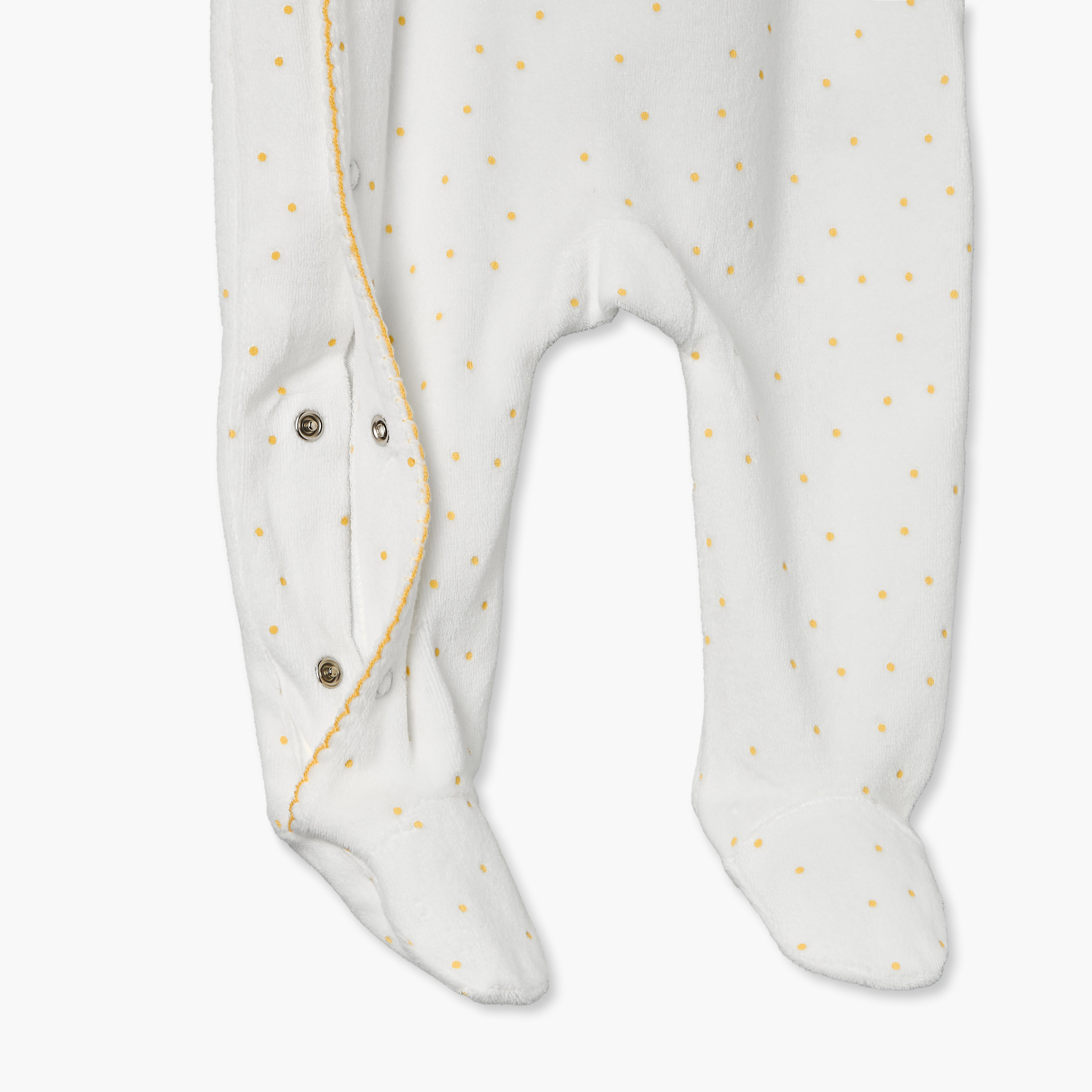 بدلة نوم فيلور بياقة وأكمام طويلة وتطريزات مع كاب من جونيورز-baby-boys-clothing-nightwear-sleepsuits-image-6