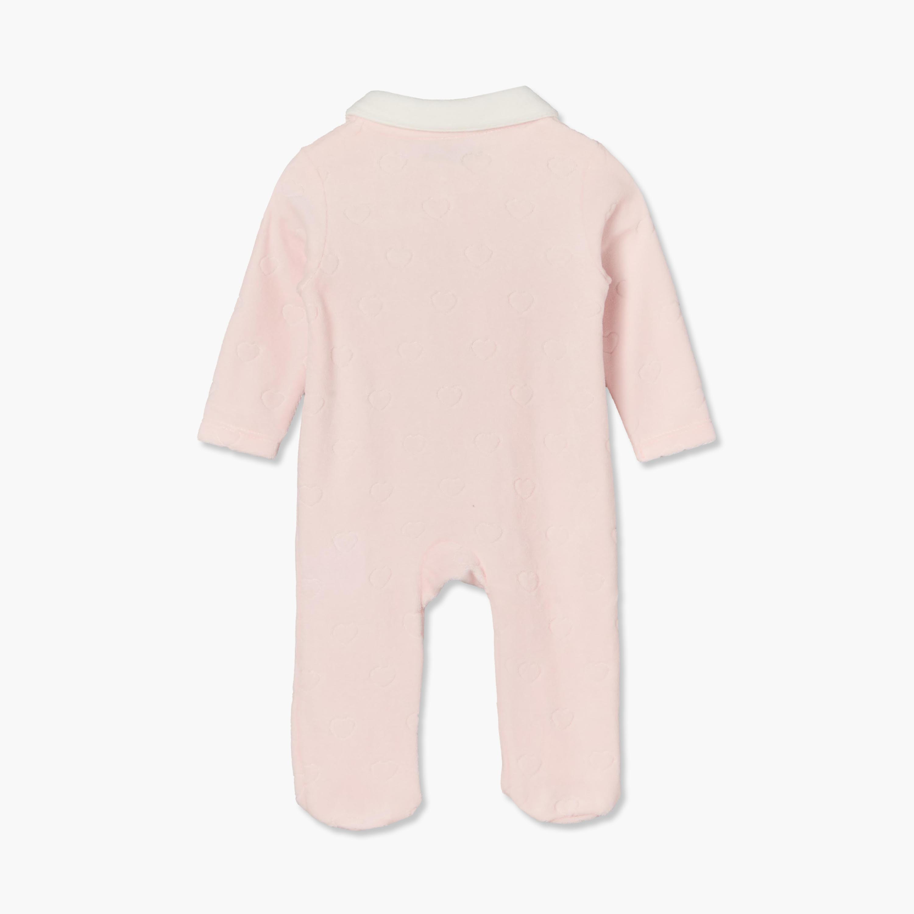 بدلة نوم قطن بياقة عادية وأكمام طويلة وأزرار إغلاق كبس من جيجلز-baby-girls-clothing-nightwear-sleepsuits-image-2