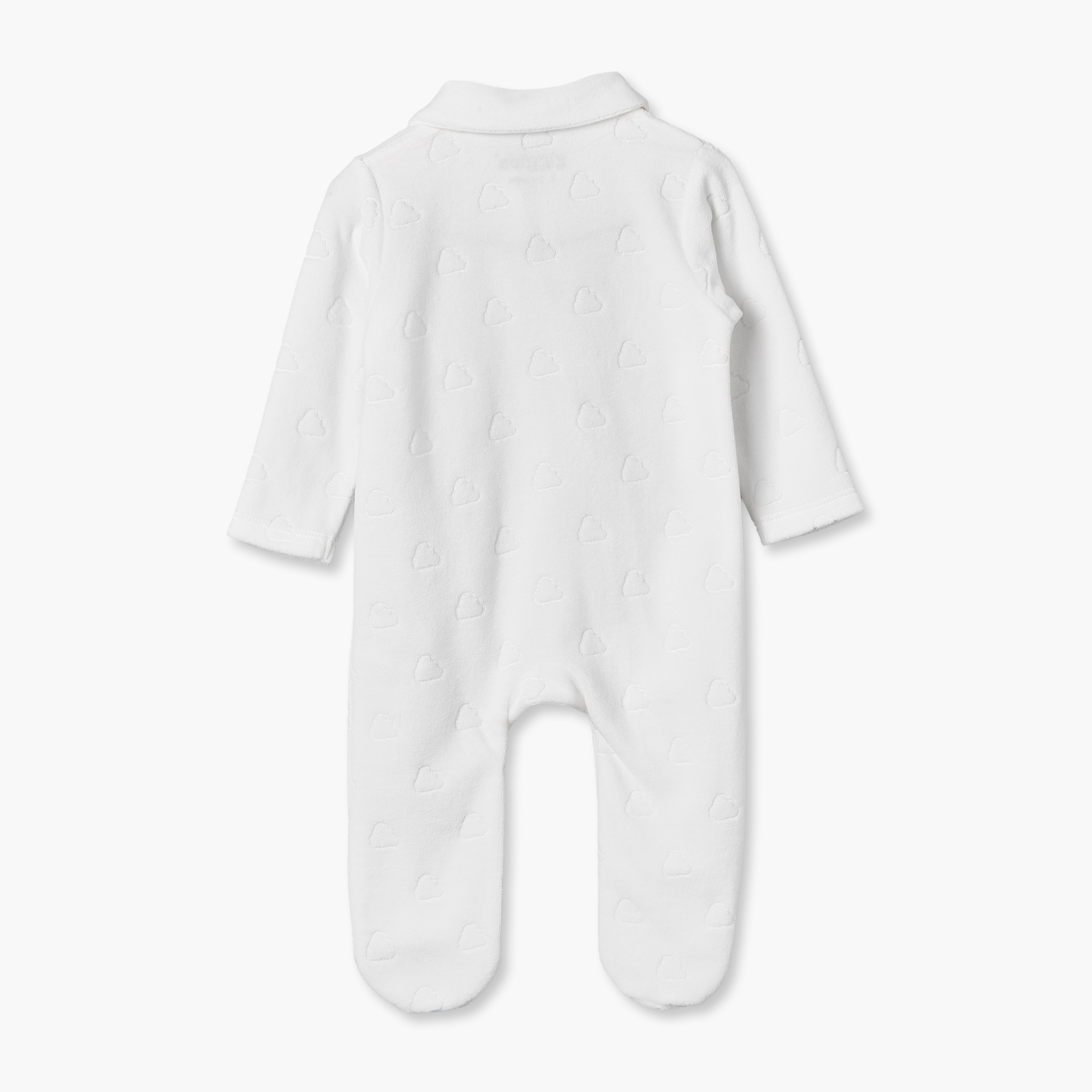 بدلة نوم فيلور بياقة وأكمام طويلة ونقوش من جيجلز-baby-boys-clothing-nightwear-sleepsuits-image-2