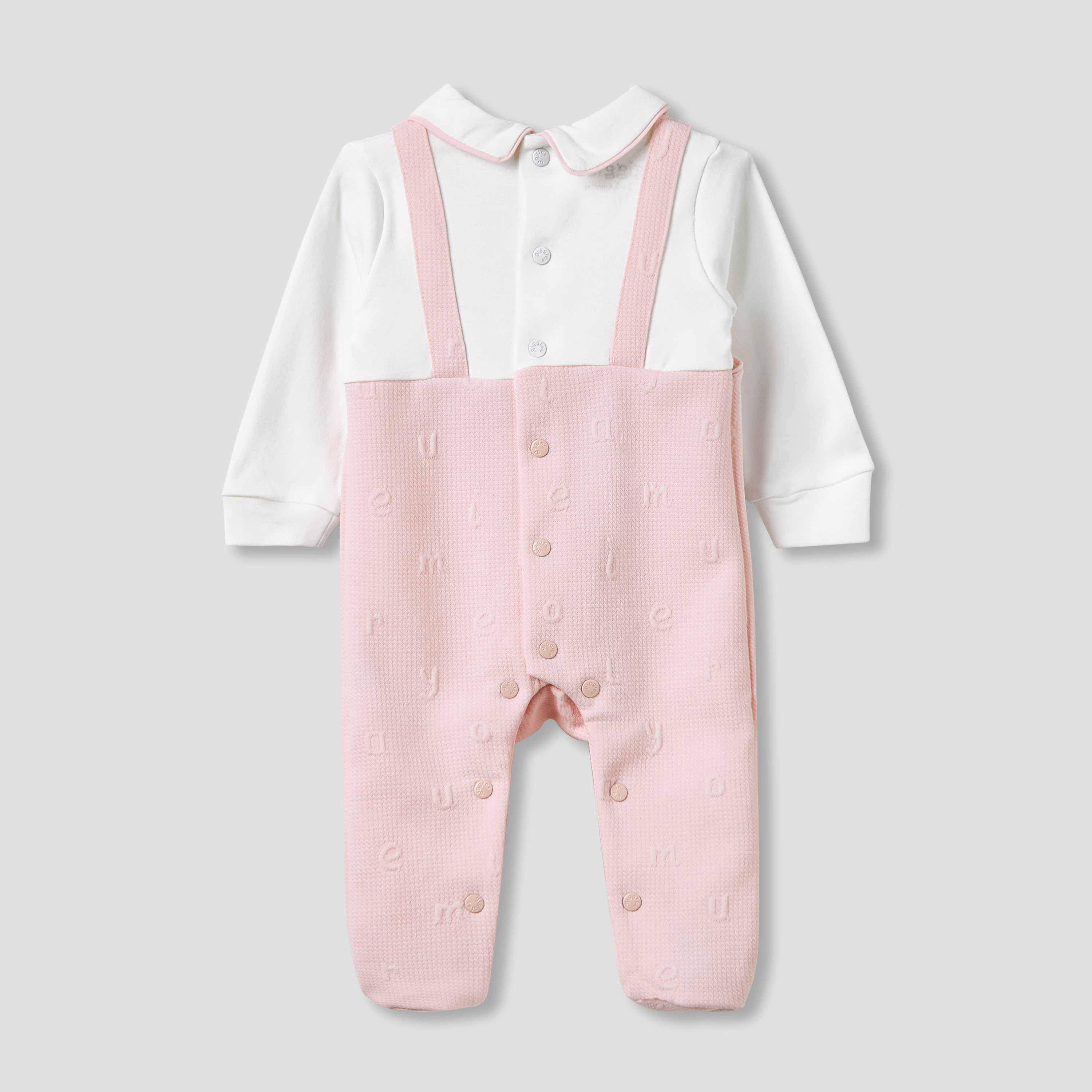 Giggles Collared Sleepsuit with Closed Feet - Cotton - Long Sleeves-baby-girls-clothing-nightwear-sleepsuits-image-2