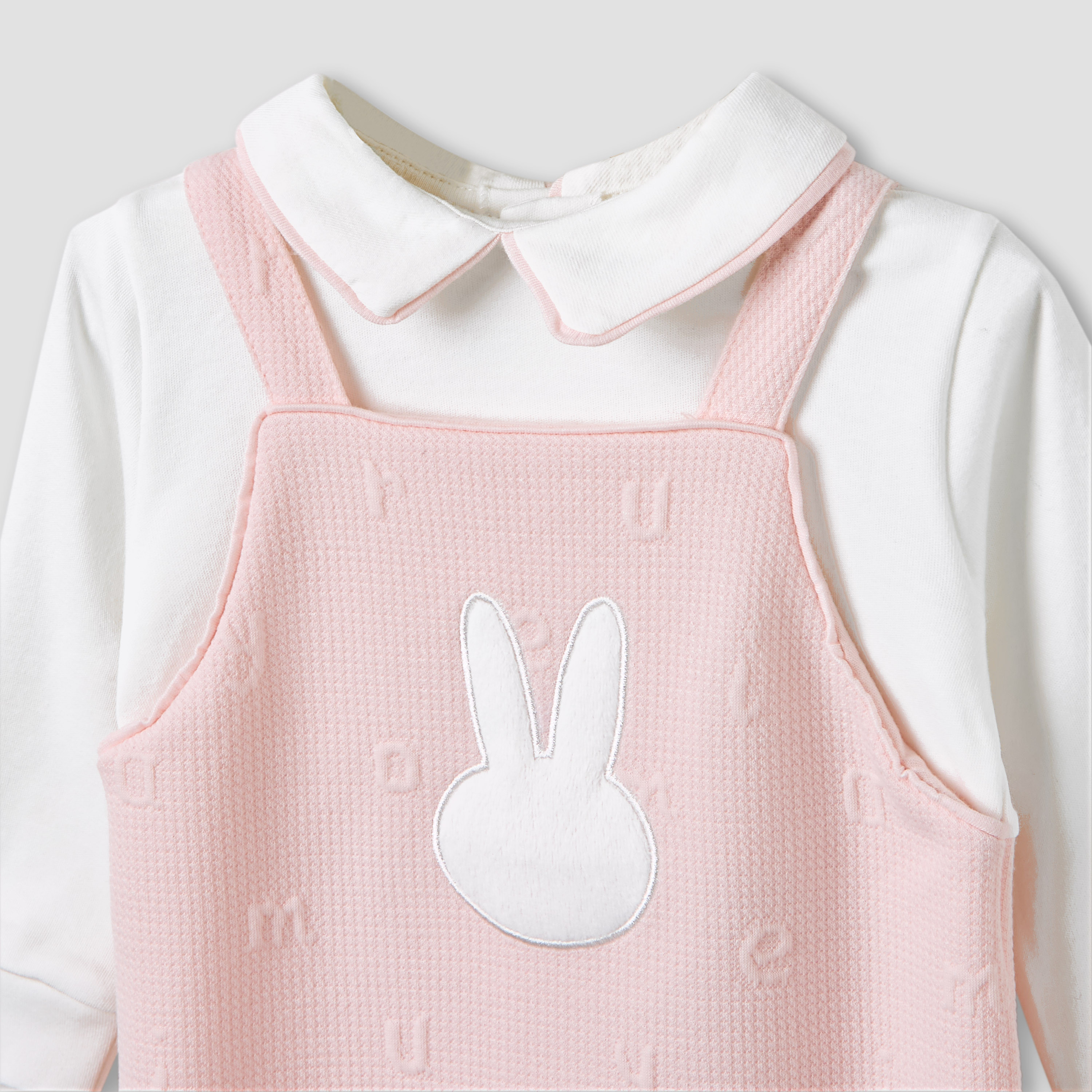 Giggles Collared Sleepsuit with Closed Feet - Cotton - Long Sleeves-baby-girls-clothing-nightwear-sleepsuits-image-3