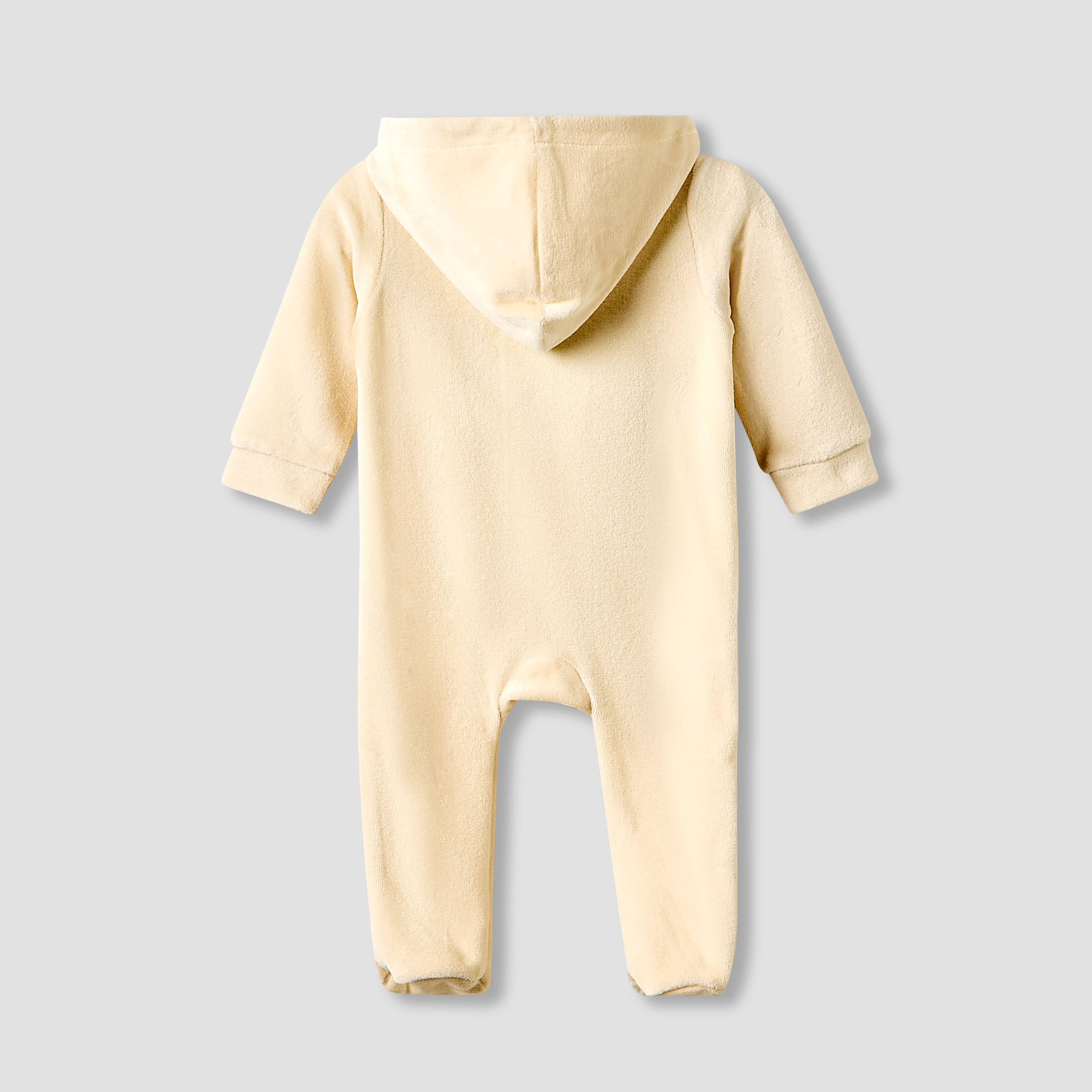 Juniors Hooded Sleepsuit with Dinosaur Applique - Long Sleeves-baby-boys-clothing-winterwear-sleepsuits-image-2