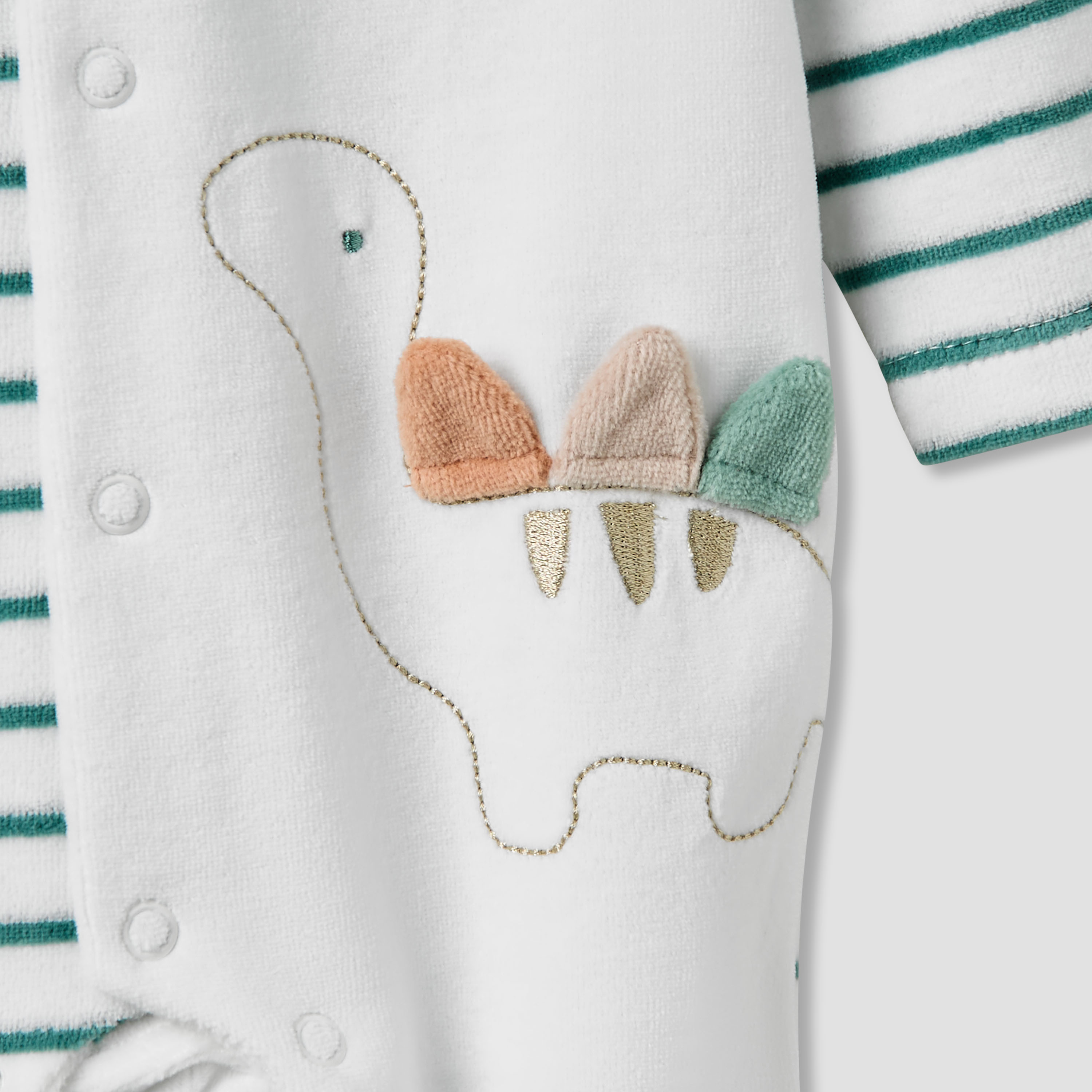 Juniors Hooded Neck Sleepsuit with Closed Feet - Velour - Long Sleeves-baby-boys-clothing-nightwear-sleepsuits-image-4