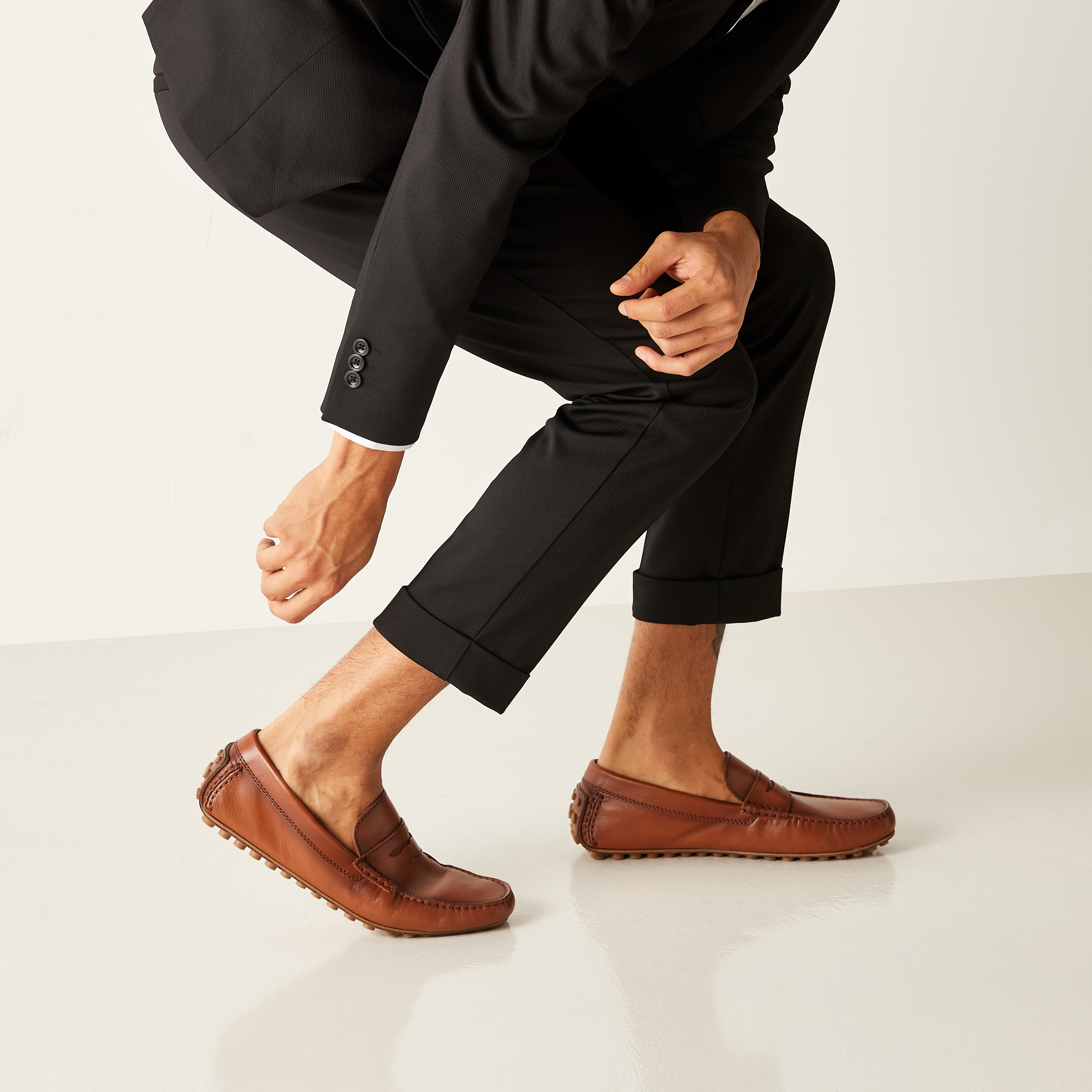 Duchini Men's Slip-On Moccasins with Cutout Detail-men-shoes-loafersandmoccasins-image-1