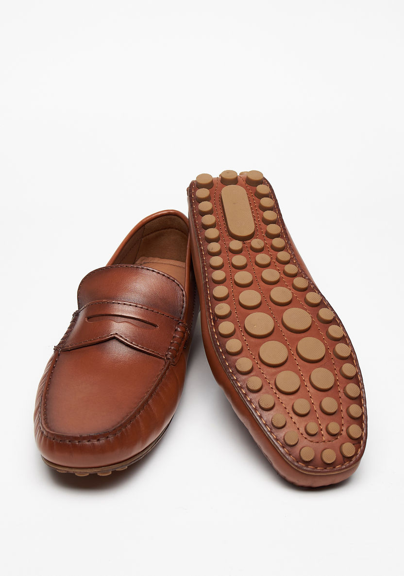 Duchini Men's Slip-On Moccasins with Cutout Detail-Men%27s Casual Shoes-image-2