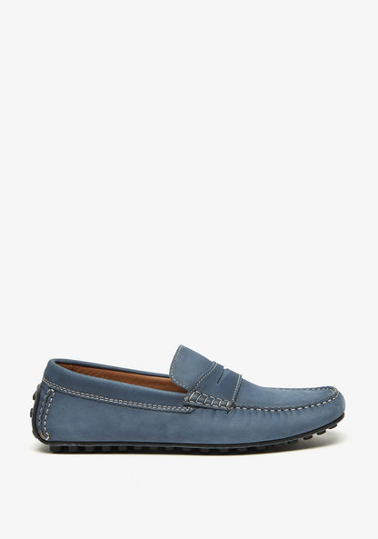 Duchini Men's Slip-On Moccasins with Cutout Detail-Moccasins-image-0