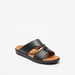 Duchini Men's Buckle Accent Leather Slip-On Arabic Sandals-Men%27s Sandals-thumbnailMobile-1