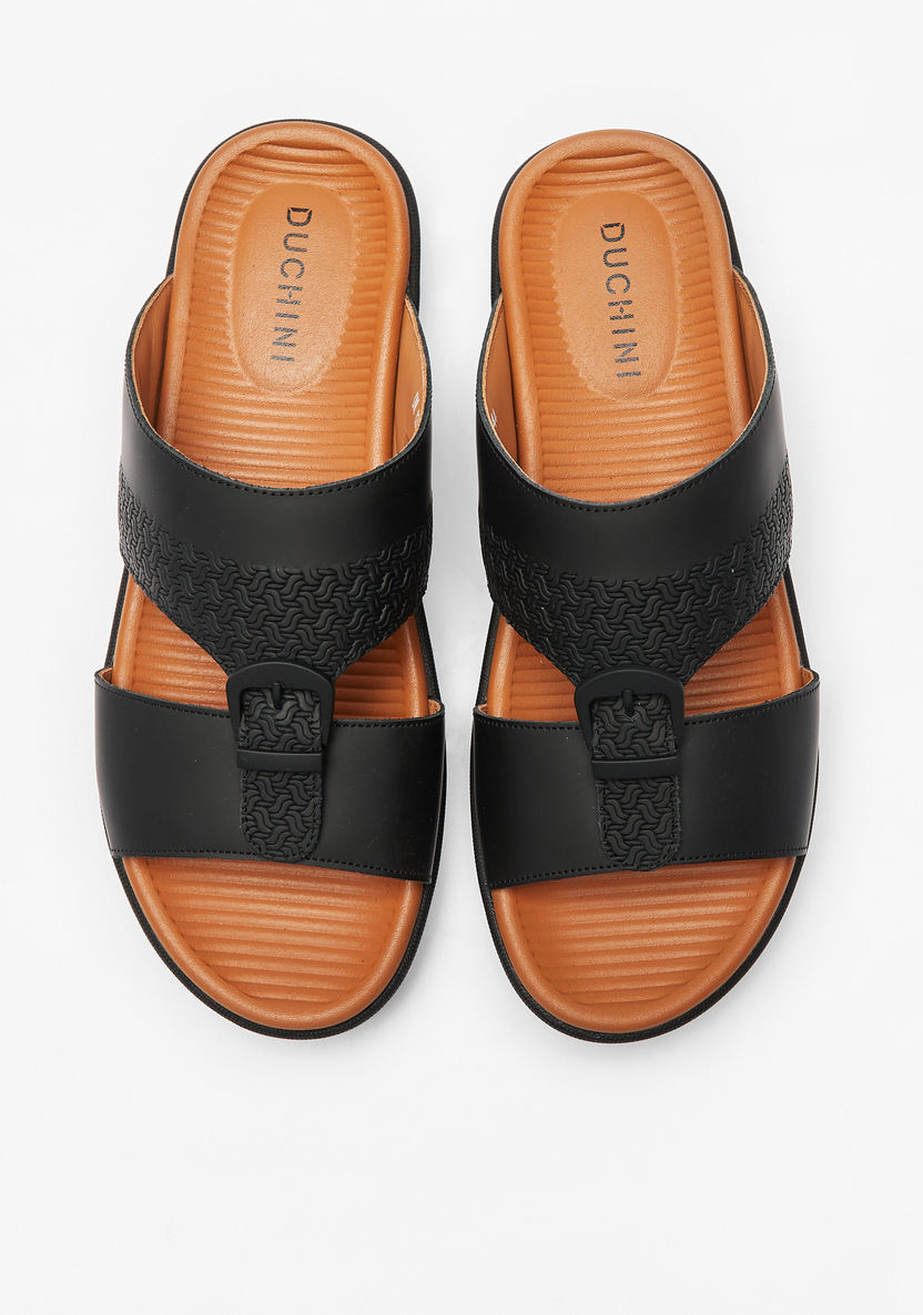 Duchini Men's Buckle Accent Slip-On Arabic Sandals-Men%27s Sandals-image-0