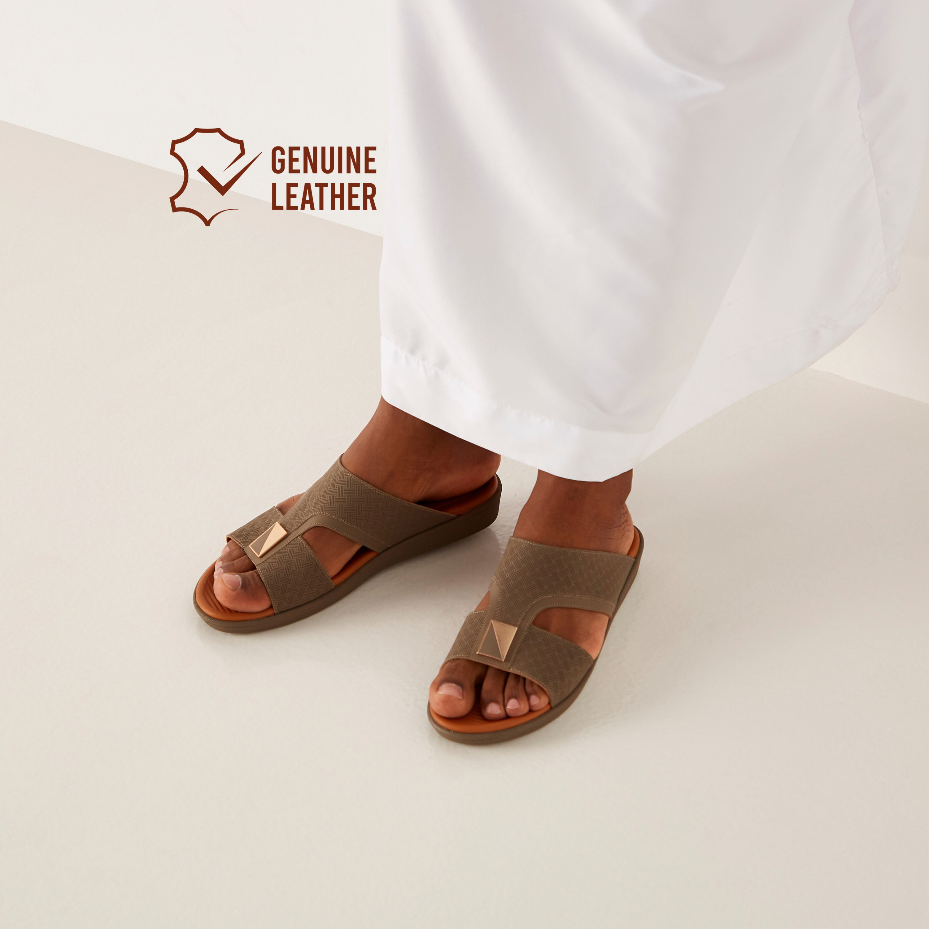 Buy Desert Dress Authentic Mens Afghan Shoes Authentic Leather Sandals Arab  Islam Brown Online at desertcartINDIA