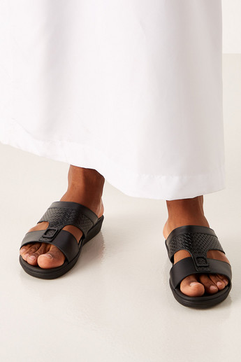 Duchini Men's Weave Slip-On Arabic Sandals