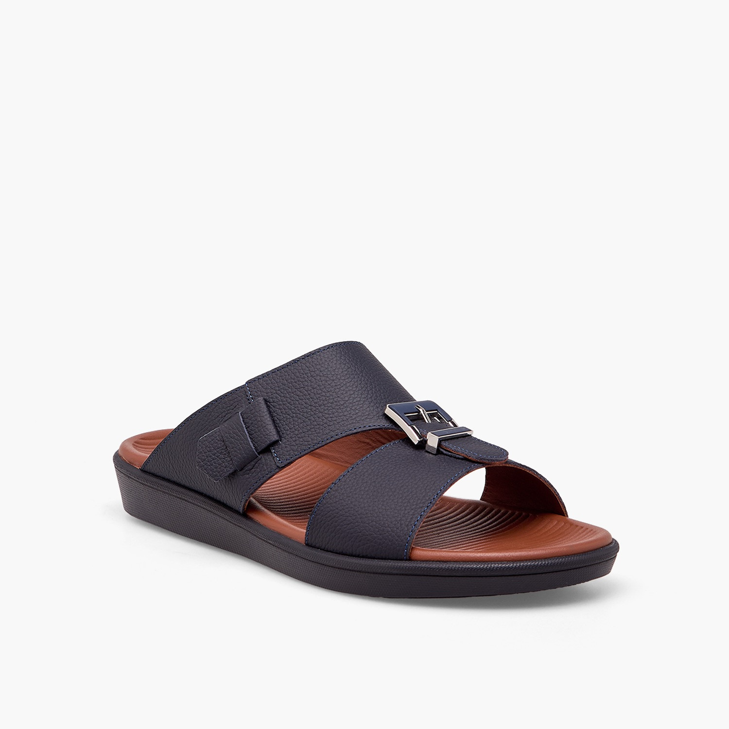 Le Confort Men Textured Leather Arabic Sandals-men-shoes-sandals-image-2