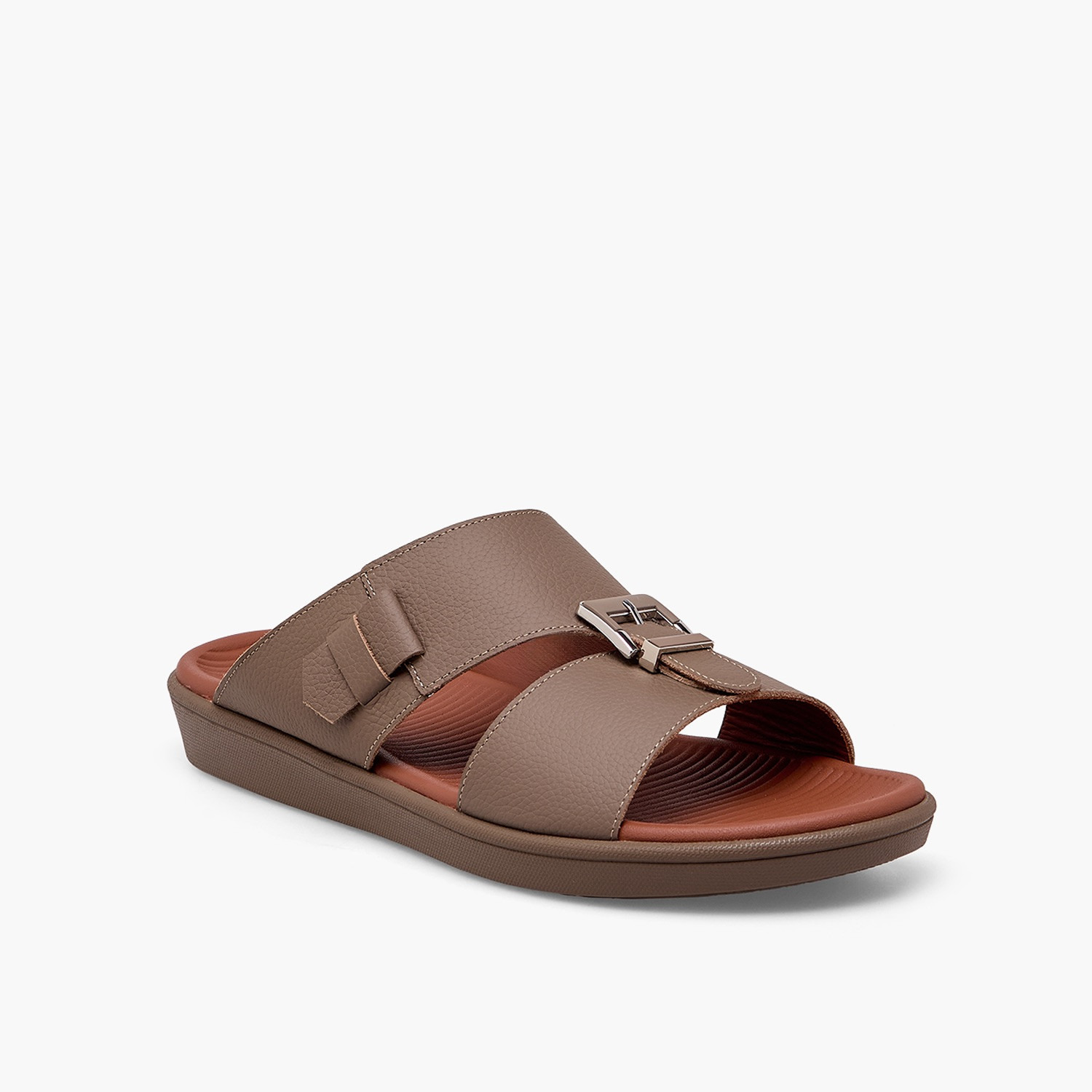 Le Confort Men Textured Leather Arabic Sandals-men-shoes-sandals-image-2
