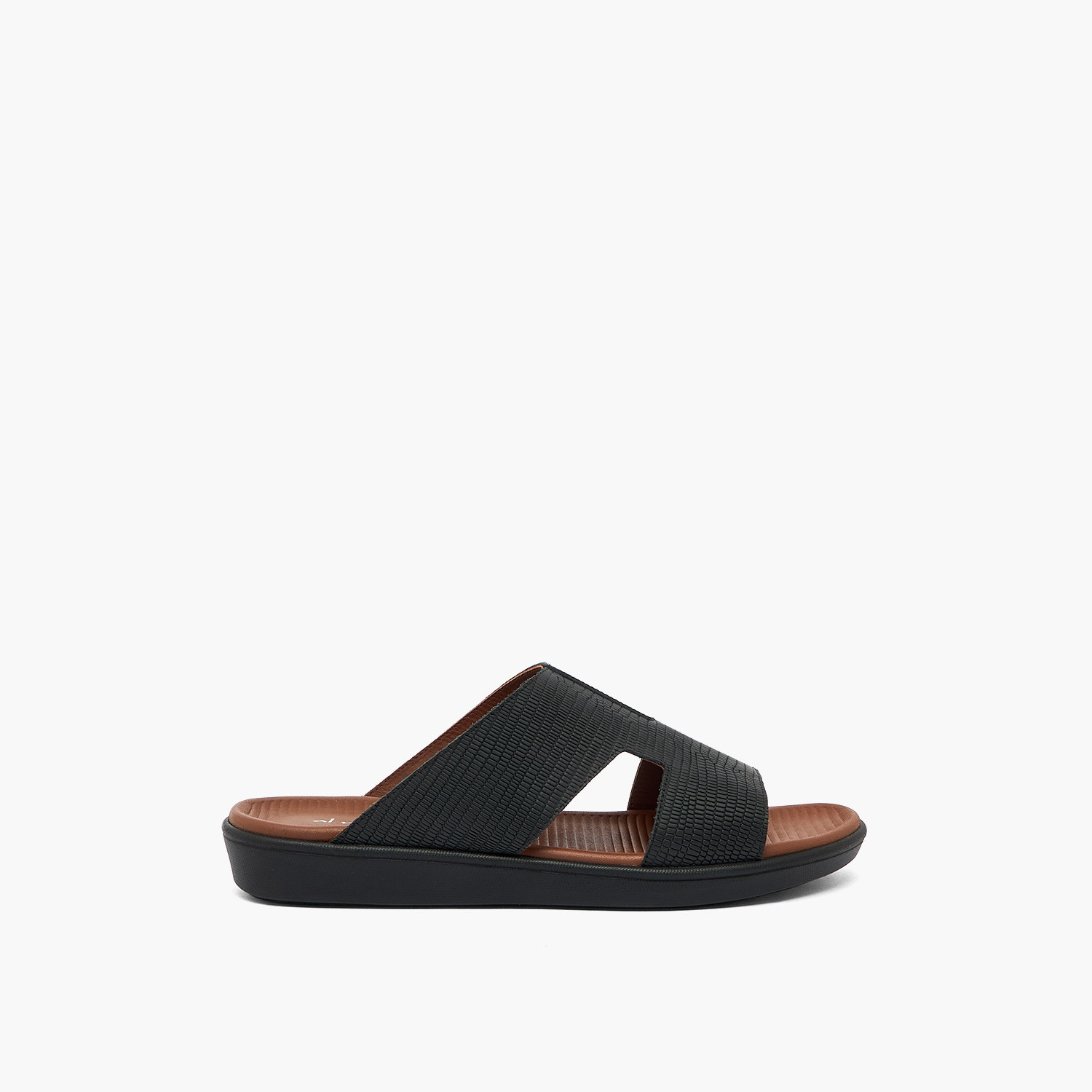 Al Waha Men Textured Leather Arabic Sandals-men-shoes-sandals-image-2