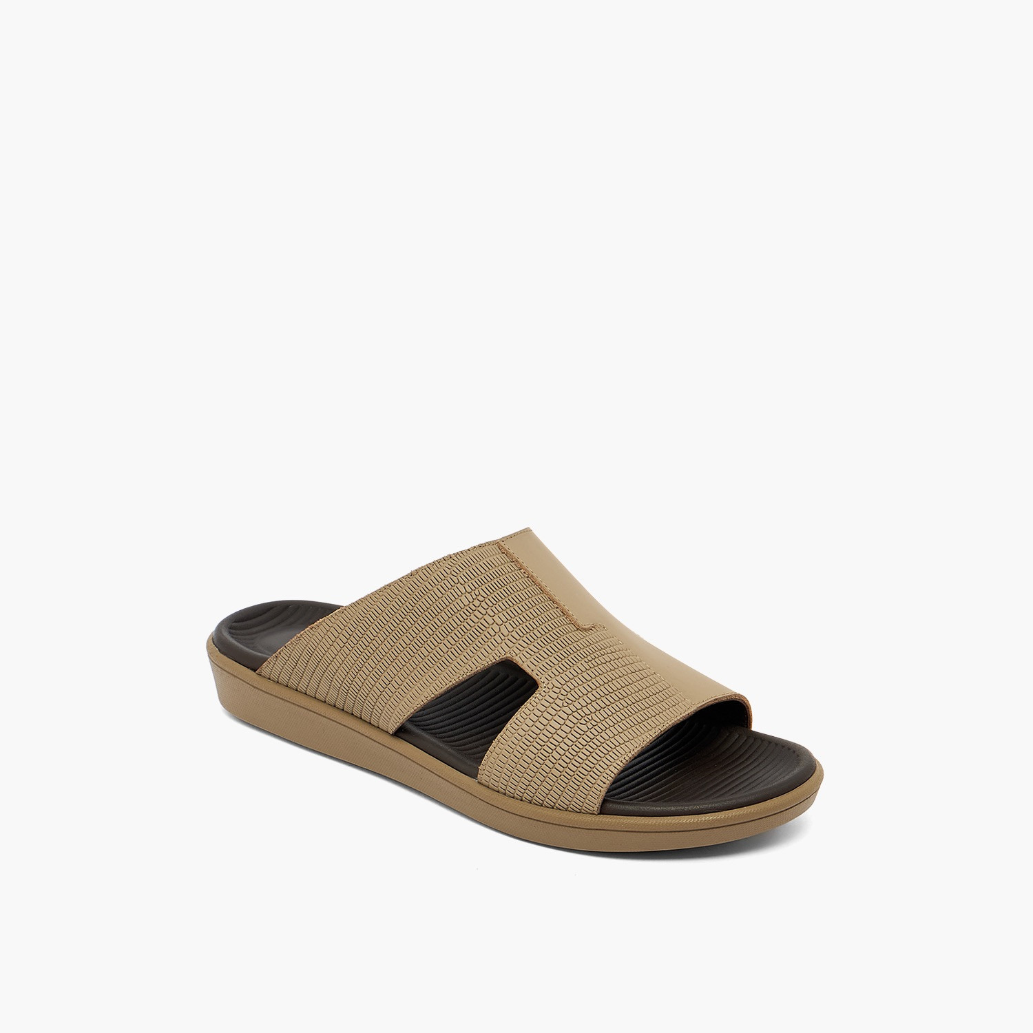 Al Waha Men Textured Leather Arabic Sandals-men-shoes-sandals-image-2