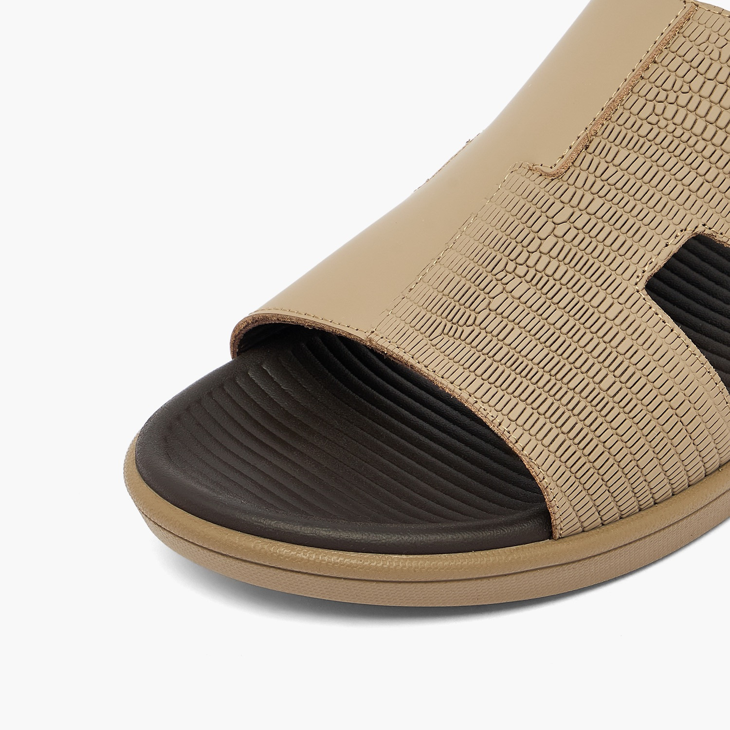 Al Waha Men Textured Leather Arabic Sandals-men-shoes-sandals-image-4