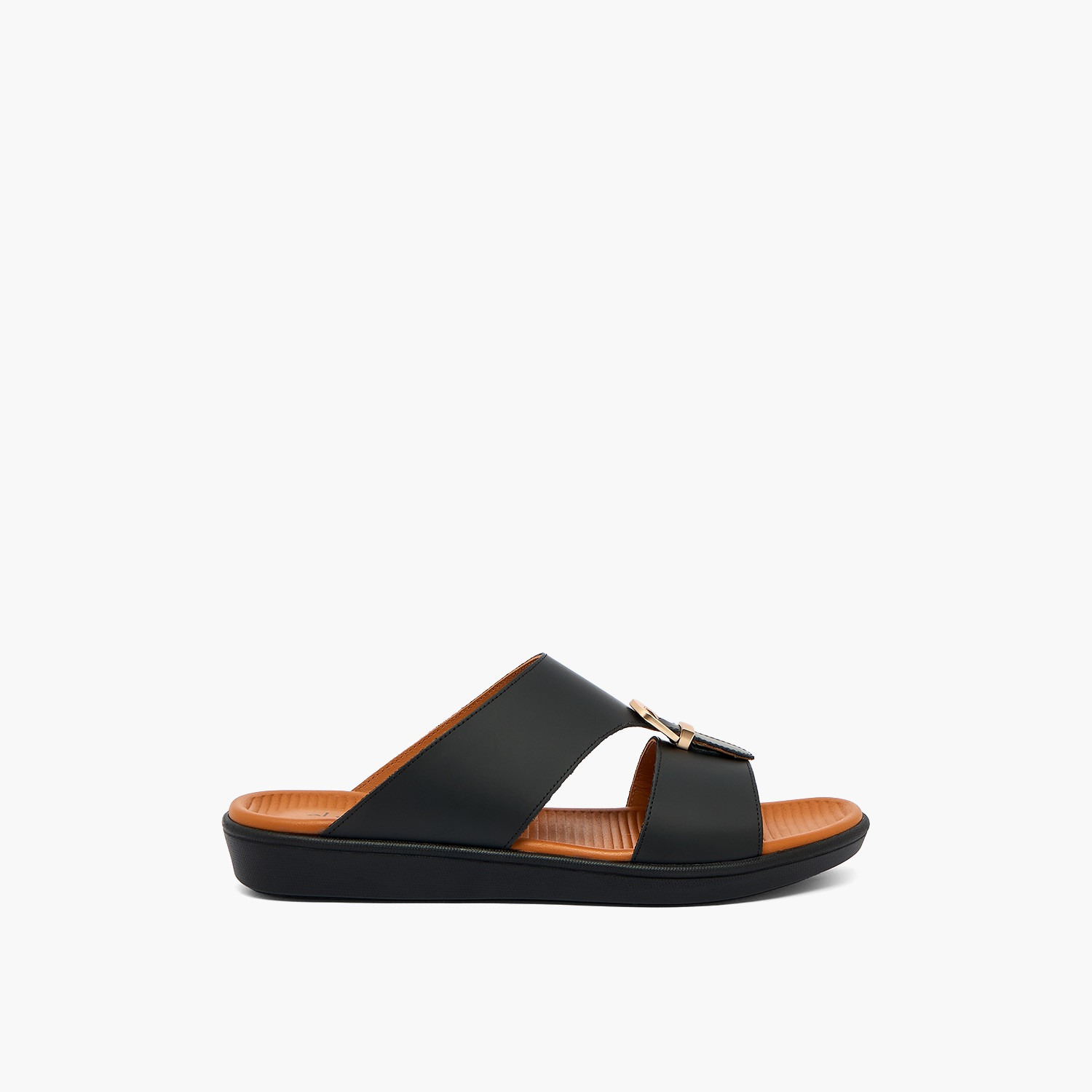 Al Waha Men Buckle Detail Leather Arabic Sandals-men-shoes-sandals-image-3