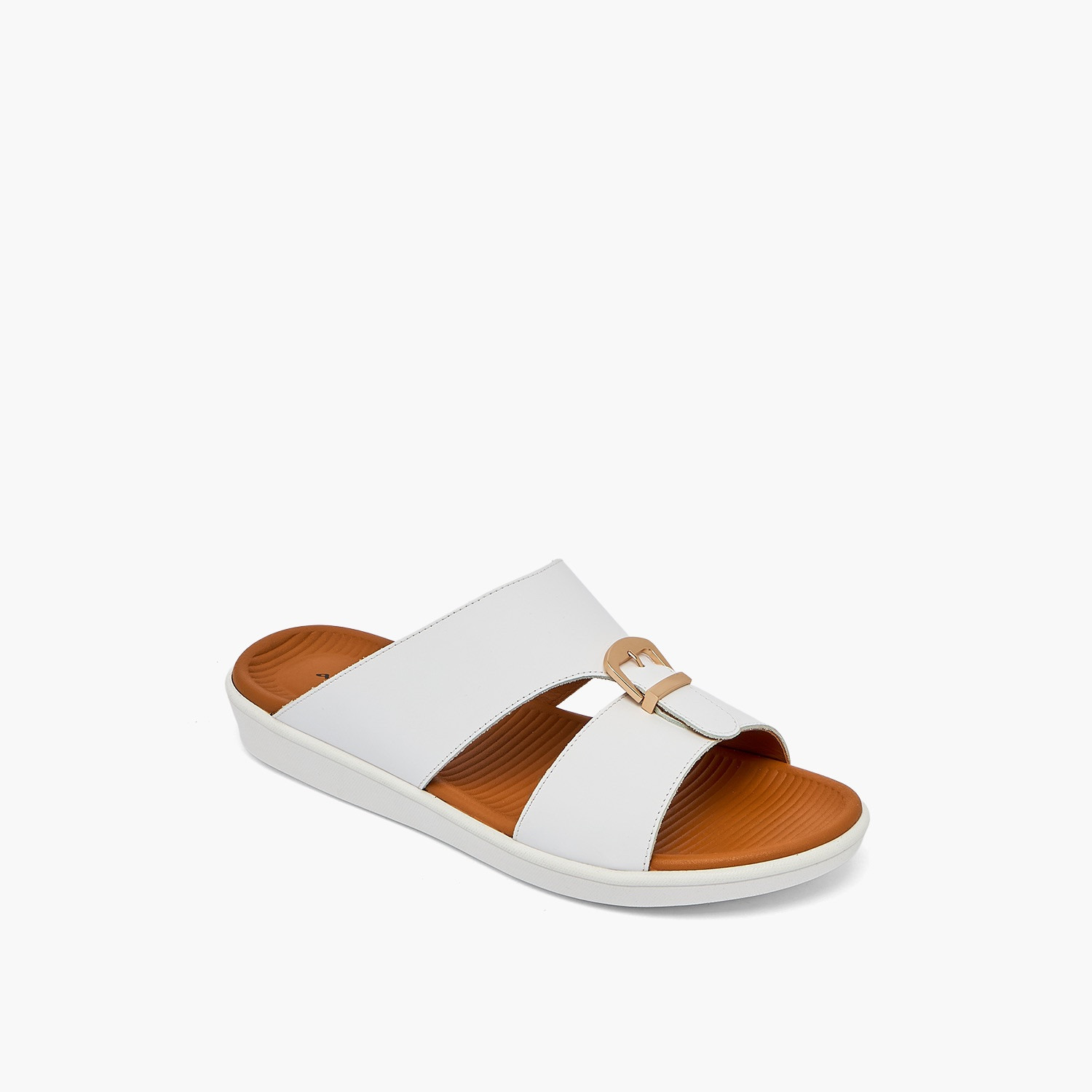 Al Waha Men Buckle Detail Leather Arabic Sandals-men-shoes-sandals-image-3