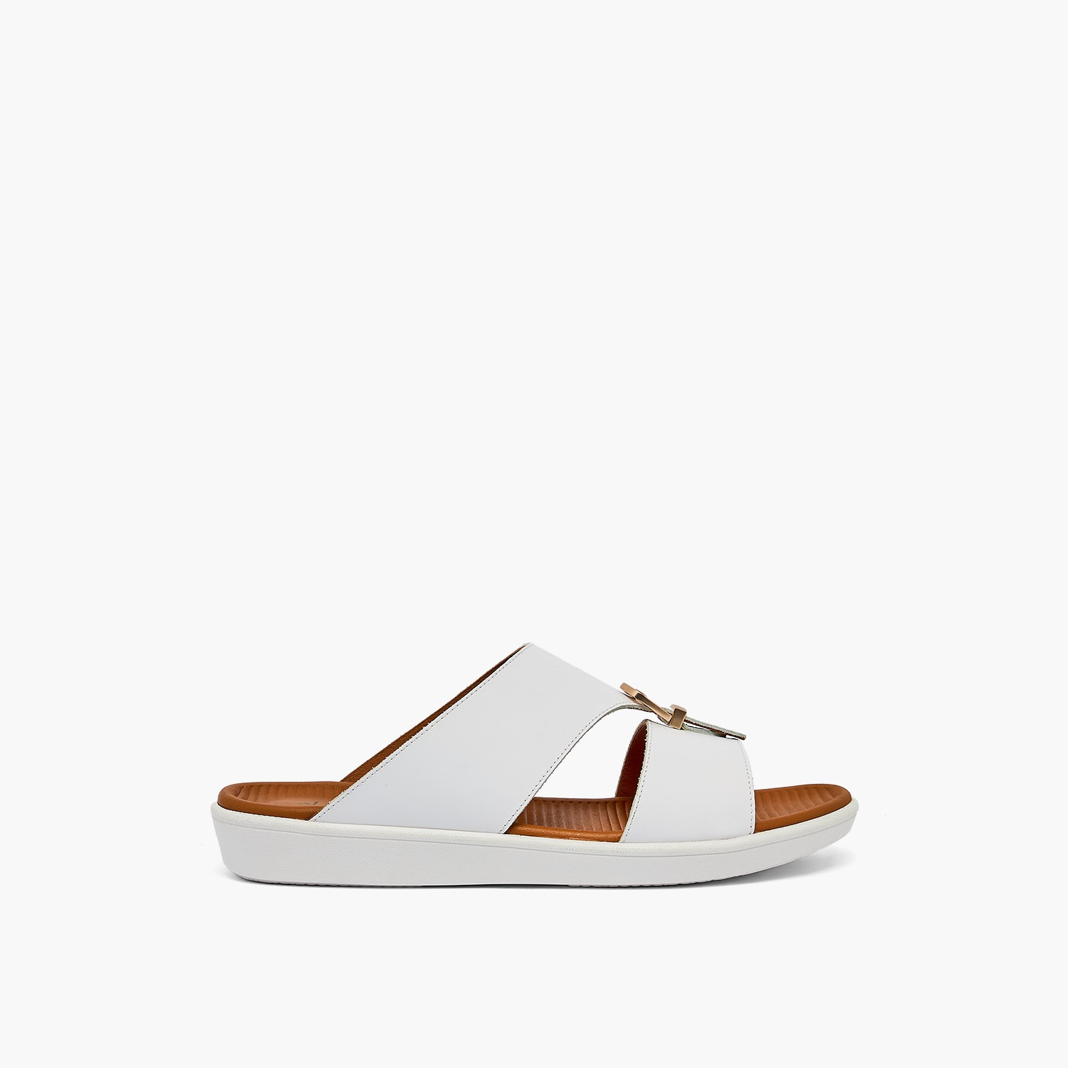Al Waha Men Buckle Detail Leather Arabic Sandals-men-shoes-sandals-image-4